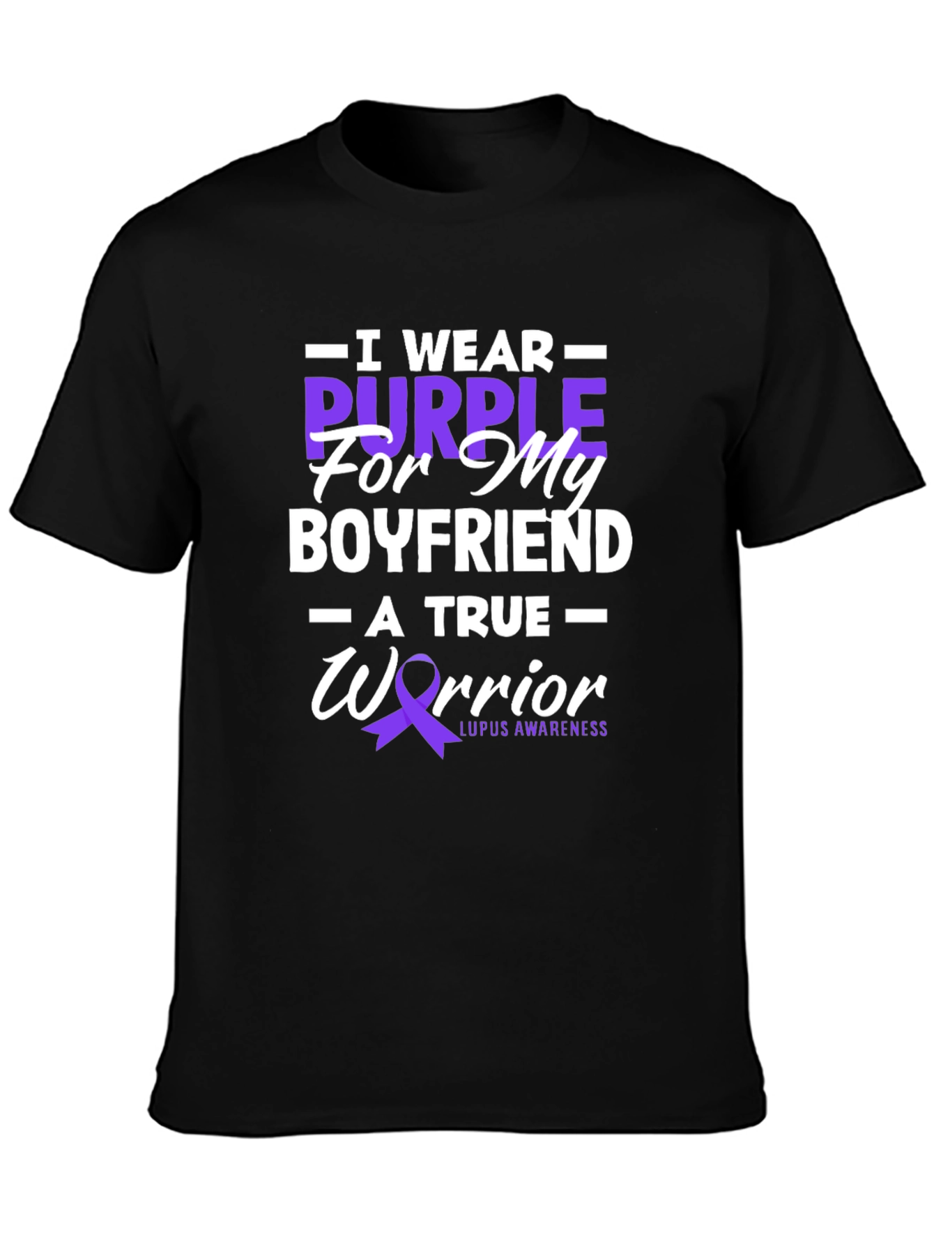 Purple Warrior Lupus Awareness Graphic T-Shirt