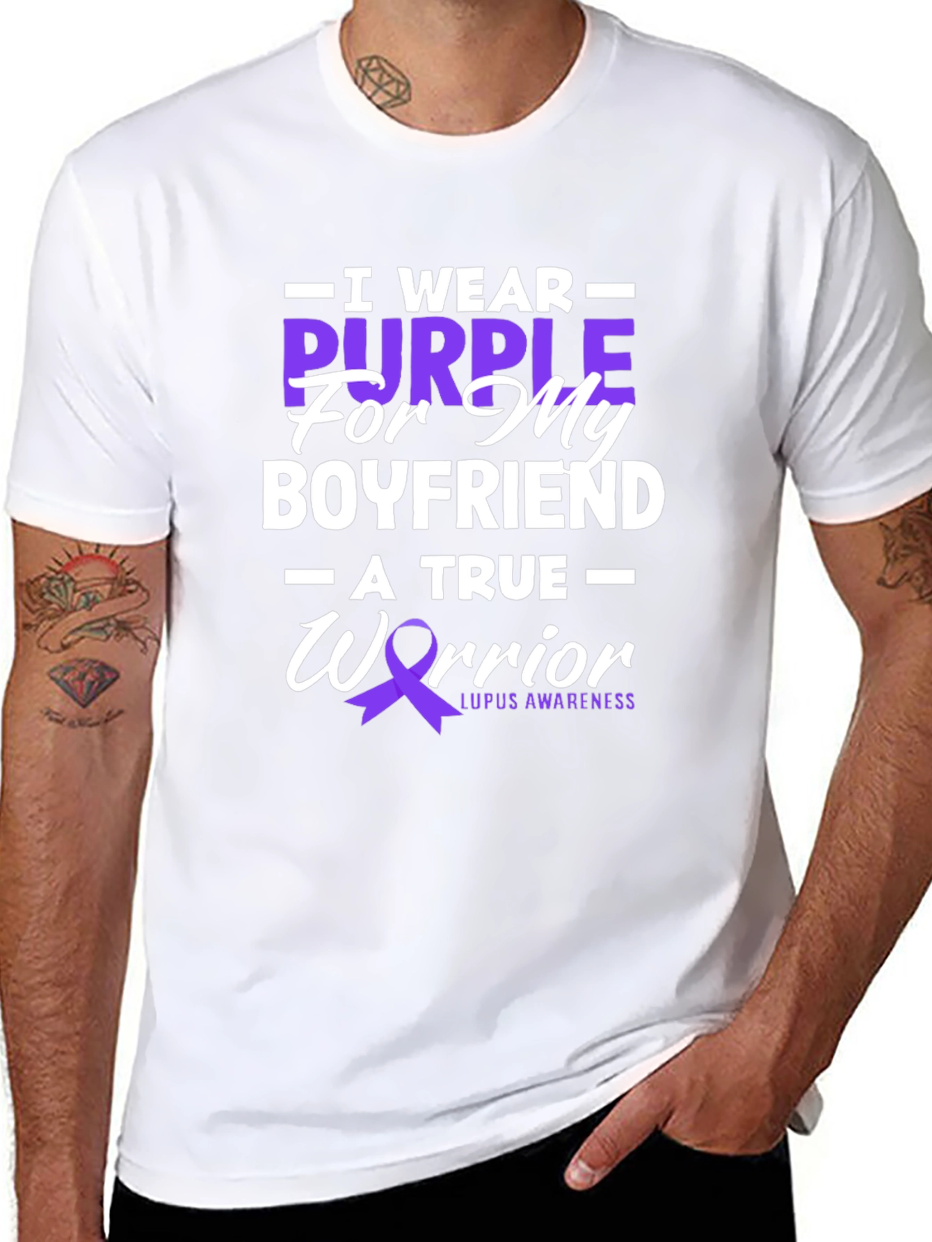 Purple Warrior Lupus Awareness Graphic T-Shirt