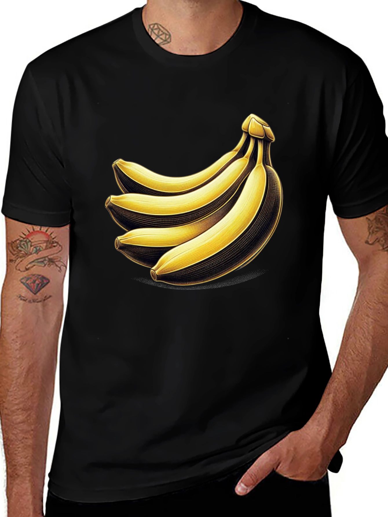 Banana Bunch Graphic Tee - Quirky Unisex T-Shirt