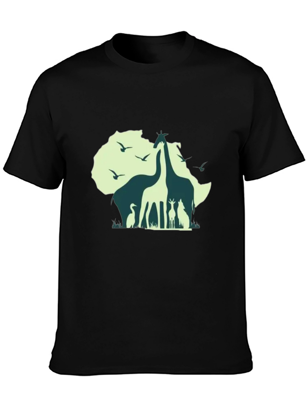 Africa Wildlife Silhouette Graphic T-Shirt