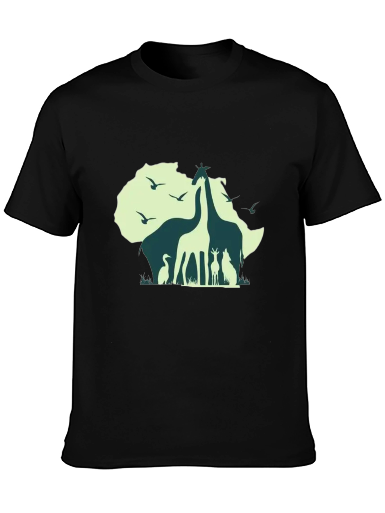 Africa Wildlife Silhouette Graphic T-Shirt
