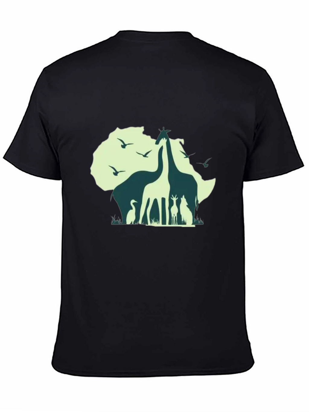 Africa Wildlife Silhouette Graphic T-Shirt