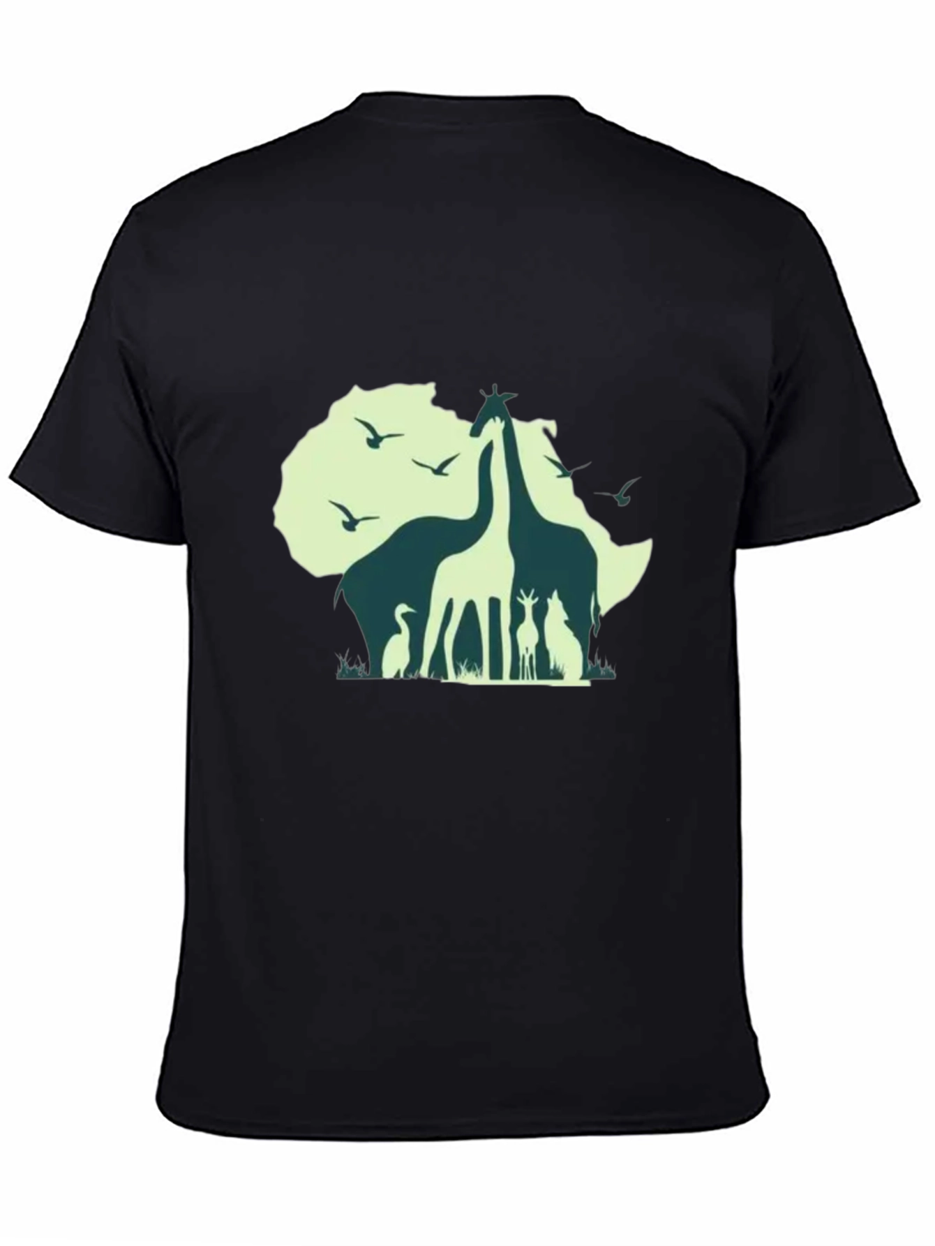 Africa Wildlife Silhouette Graphic T-Shirt