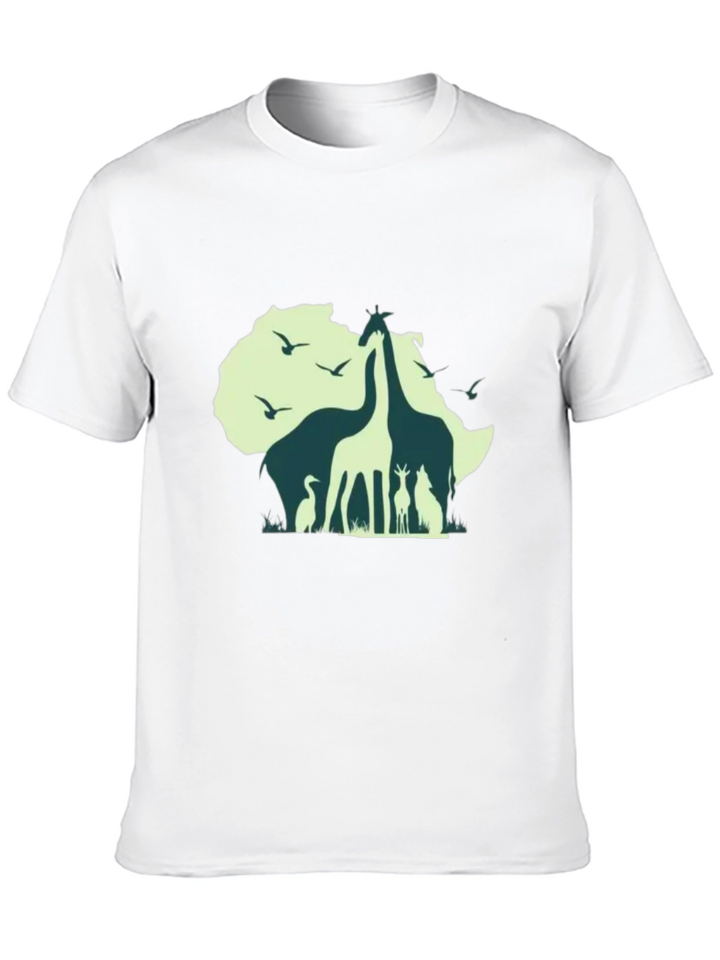 Africa Wildlife Silhouette Graphic T-Shirt