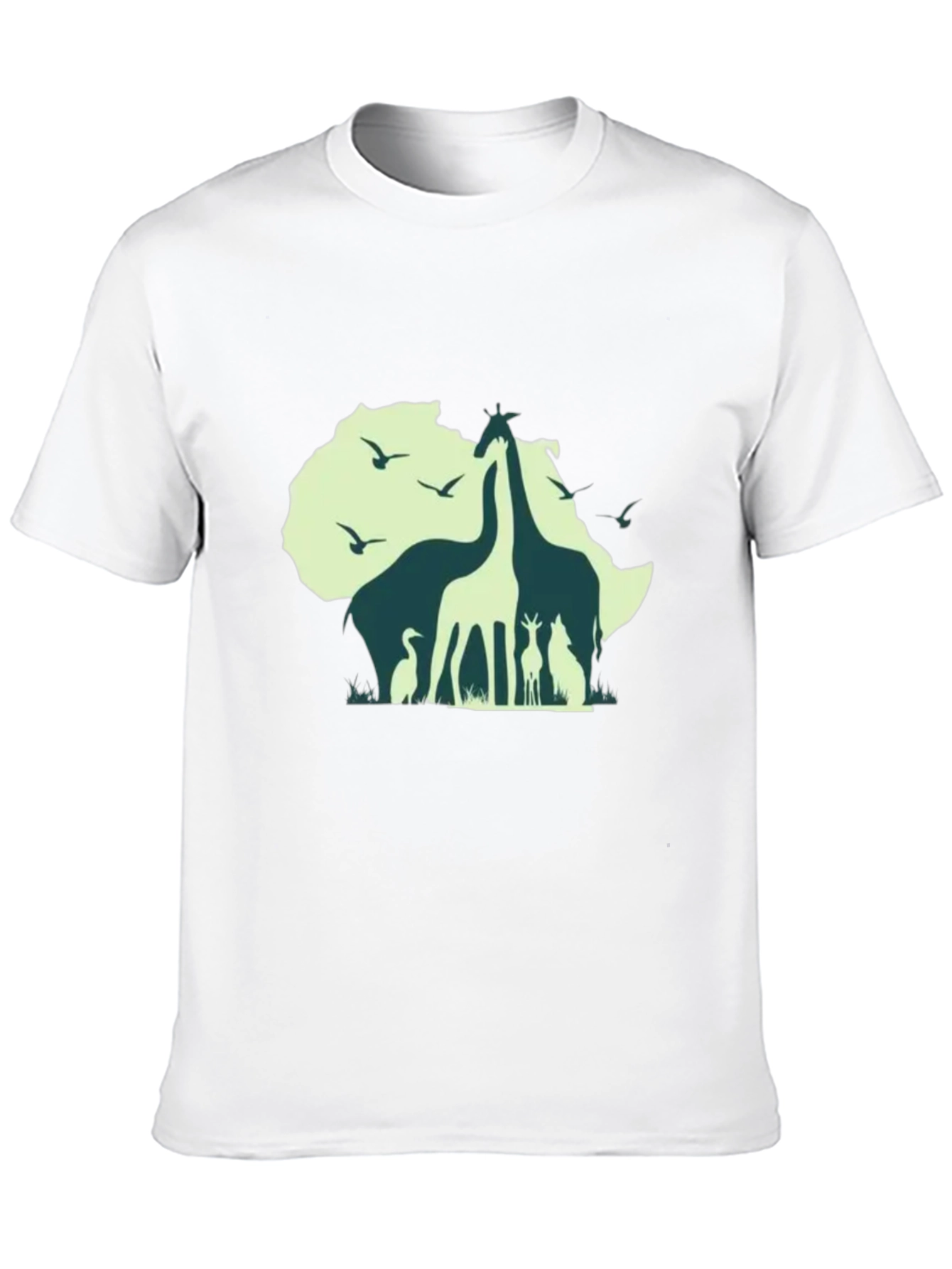 Africa Wildlife Silhouette Graphic T-Shirt