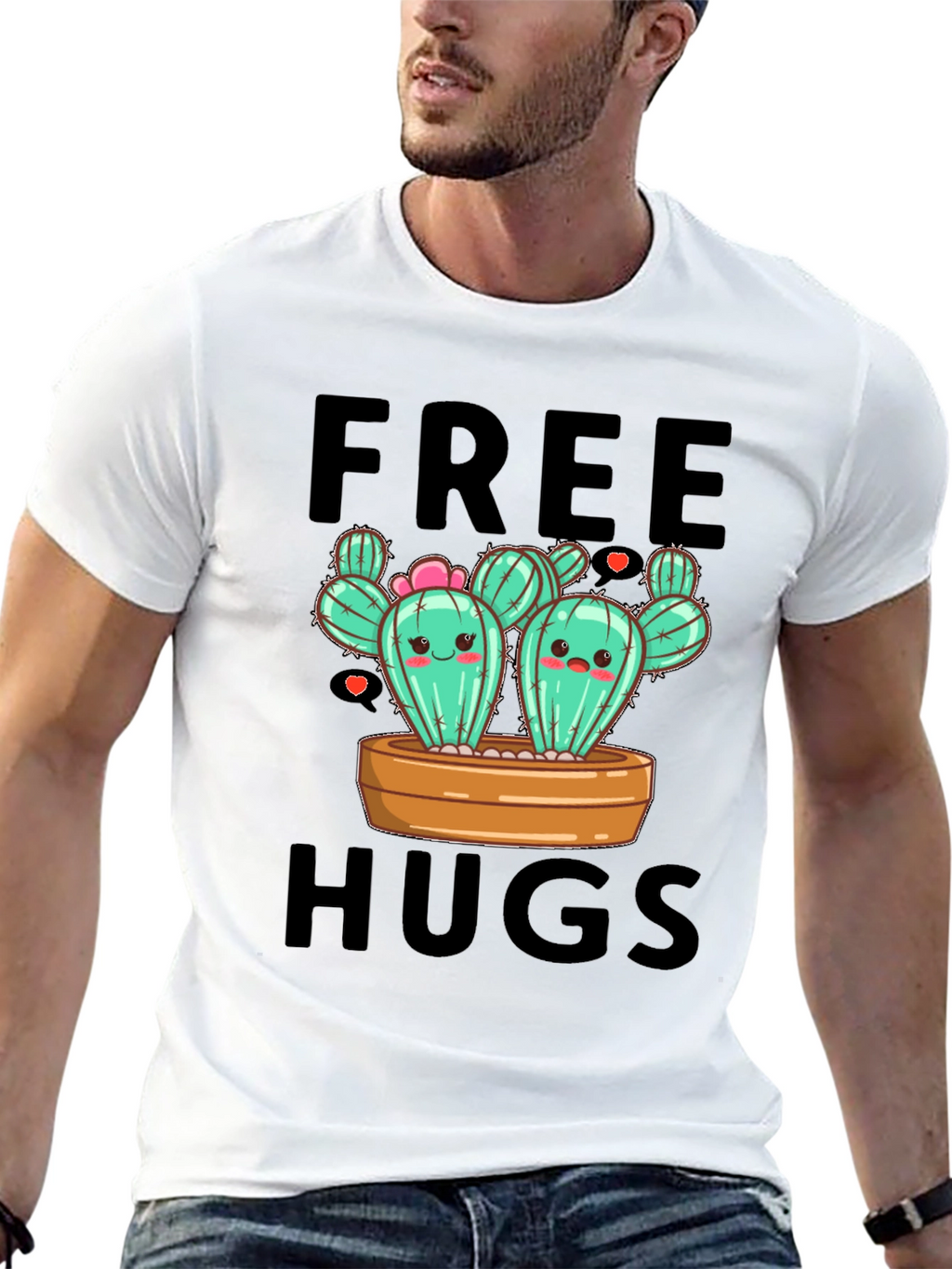 Cute Cactus Free Hugs T-Shirt