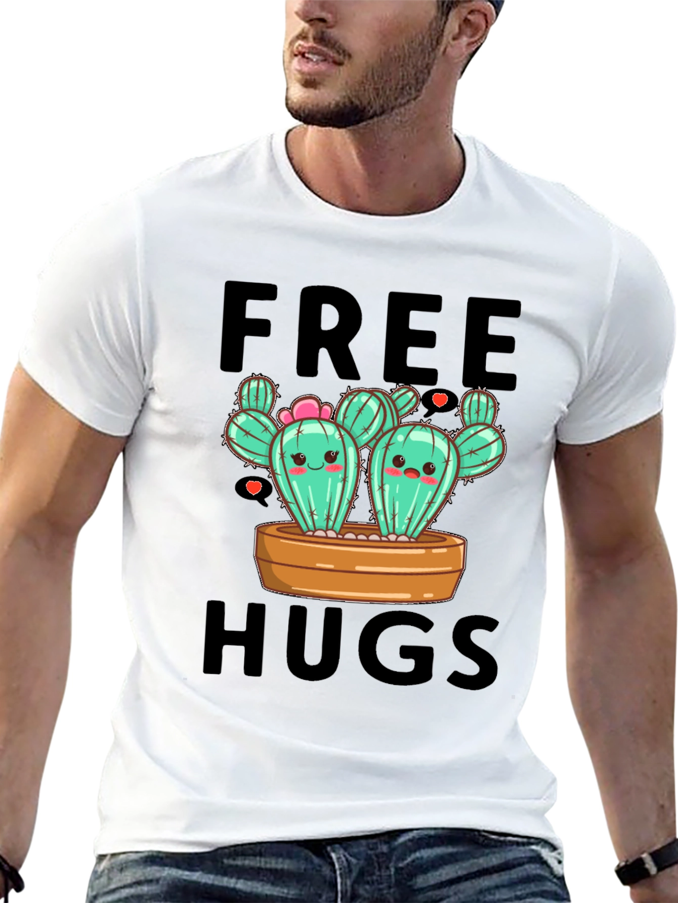 Cute Cactus Free Hugs T-Shirt
