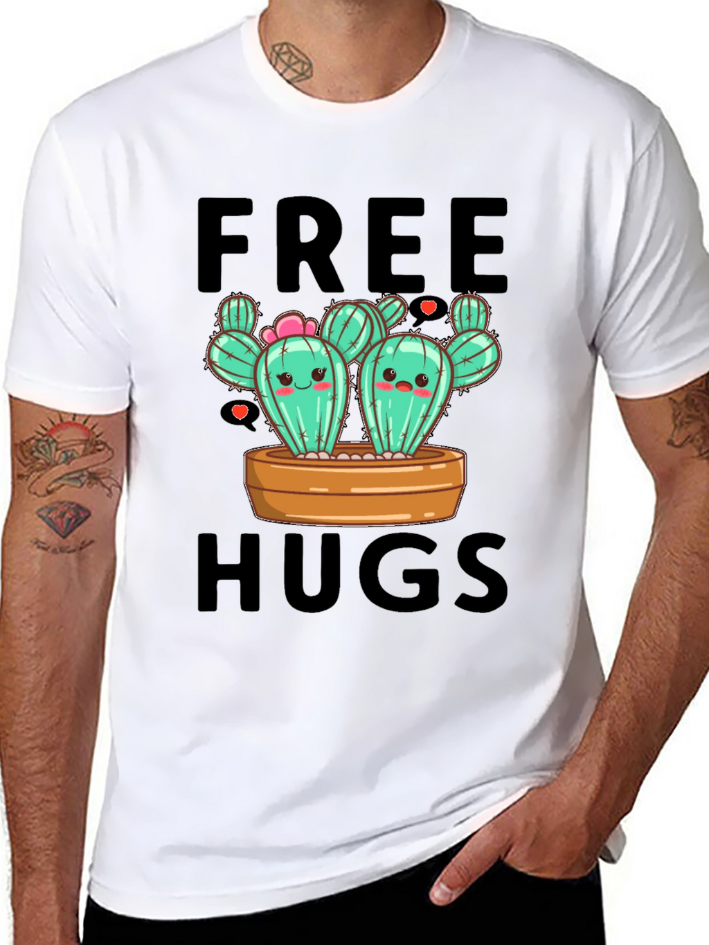 Cute Cactus Free Hugs T-Shirt
