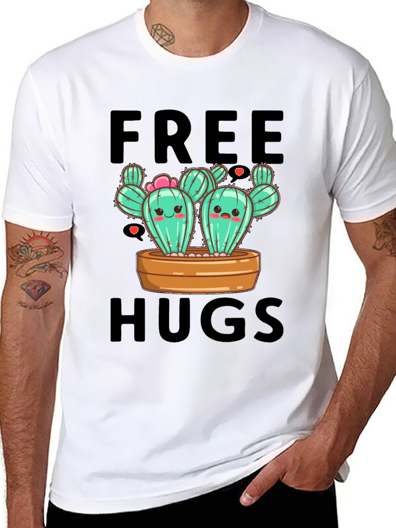 Cute Cactus Free Hugs T-Shirt