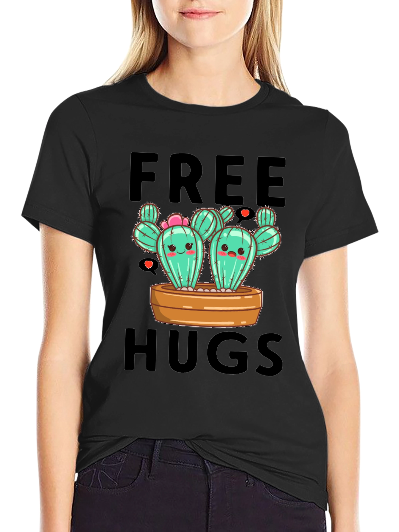 Cute Cactus Free Hugs T-Shirt