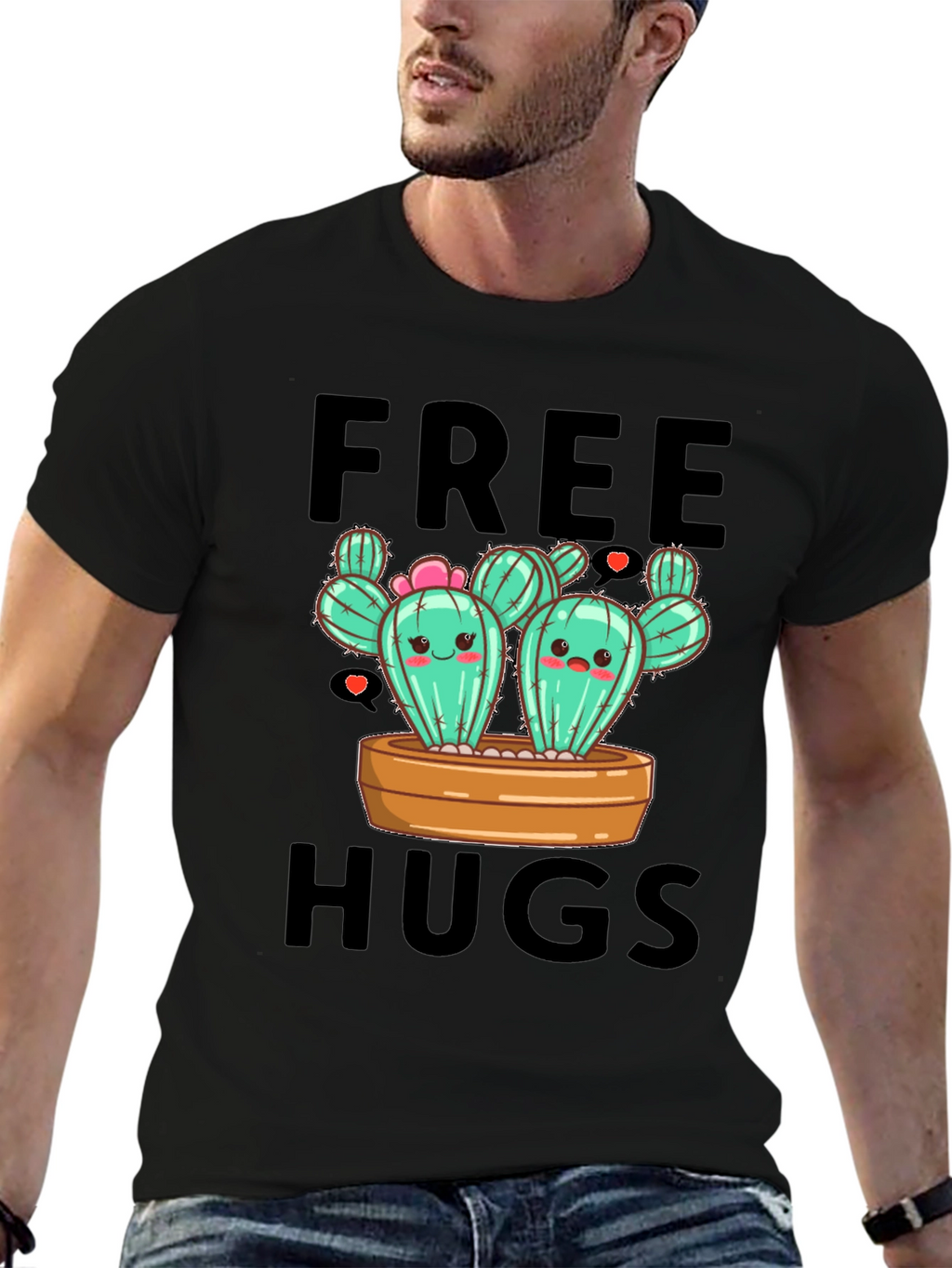 Cute Cactus Free Hugs T-Shirt