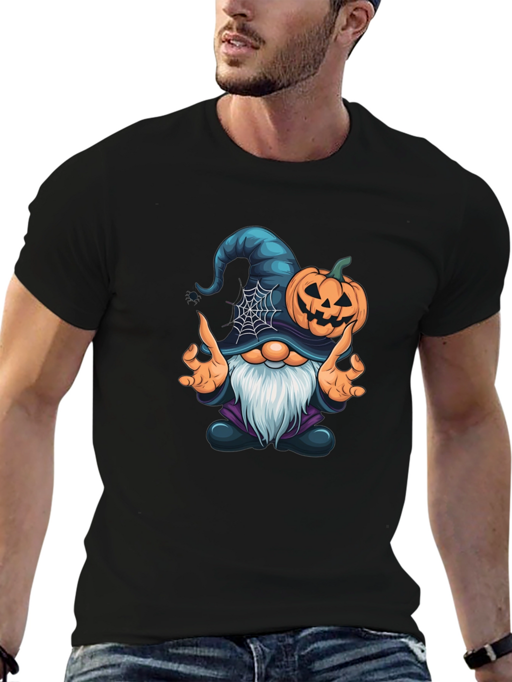 Halloween Gnome T-Shirt - Witch Pumpkin Graphic Tee