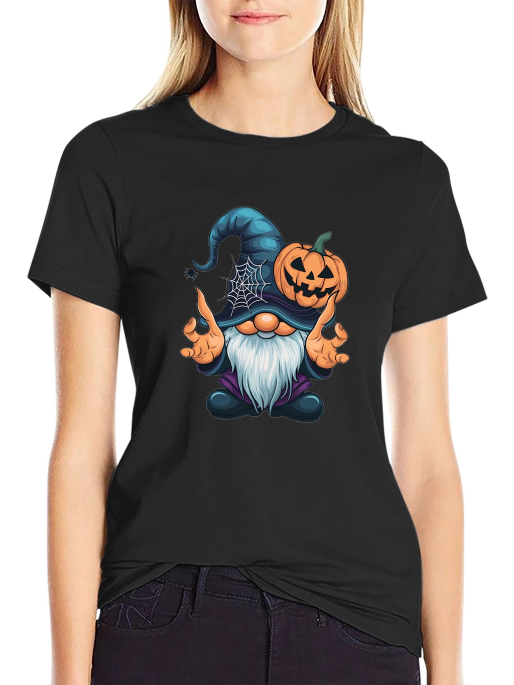 Halloween Gnome T-Shirt - Witch Pumpkin Graphic Tee