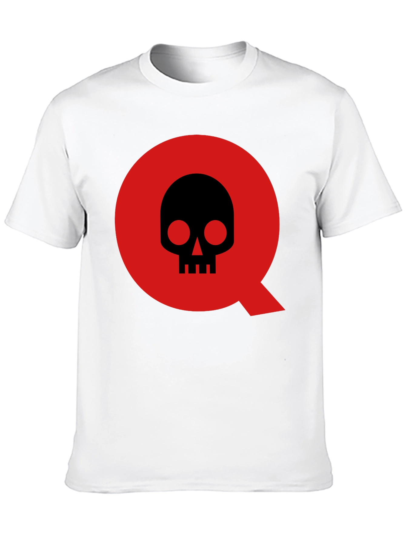 Skull in Q Logo Black T-Shirt