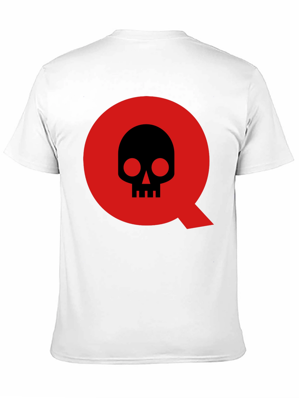 Skull in Q Logo Black T-Shirt