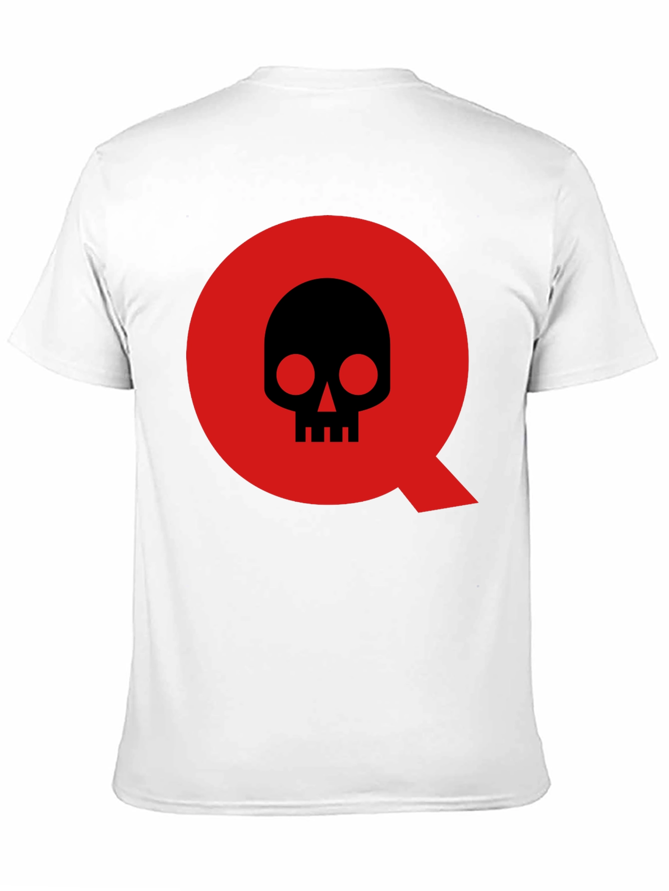 Skull in Q Logo Black T-Shirt