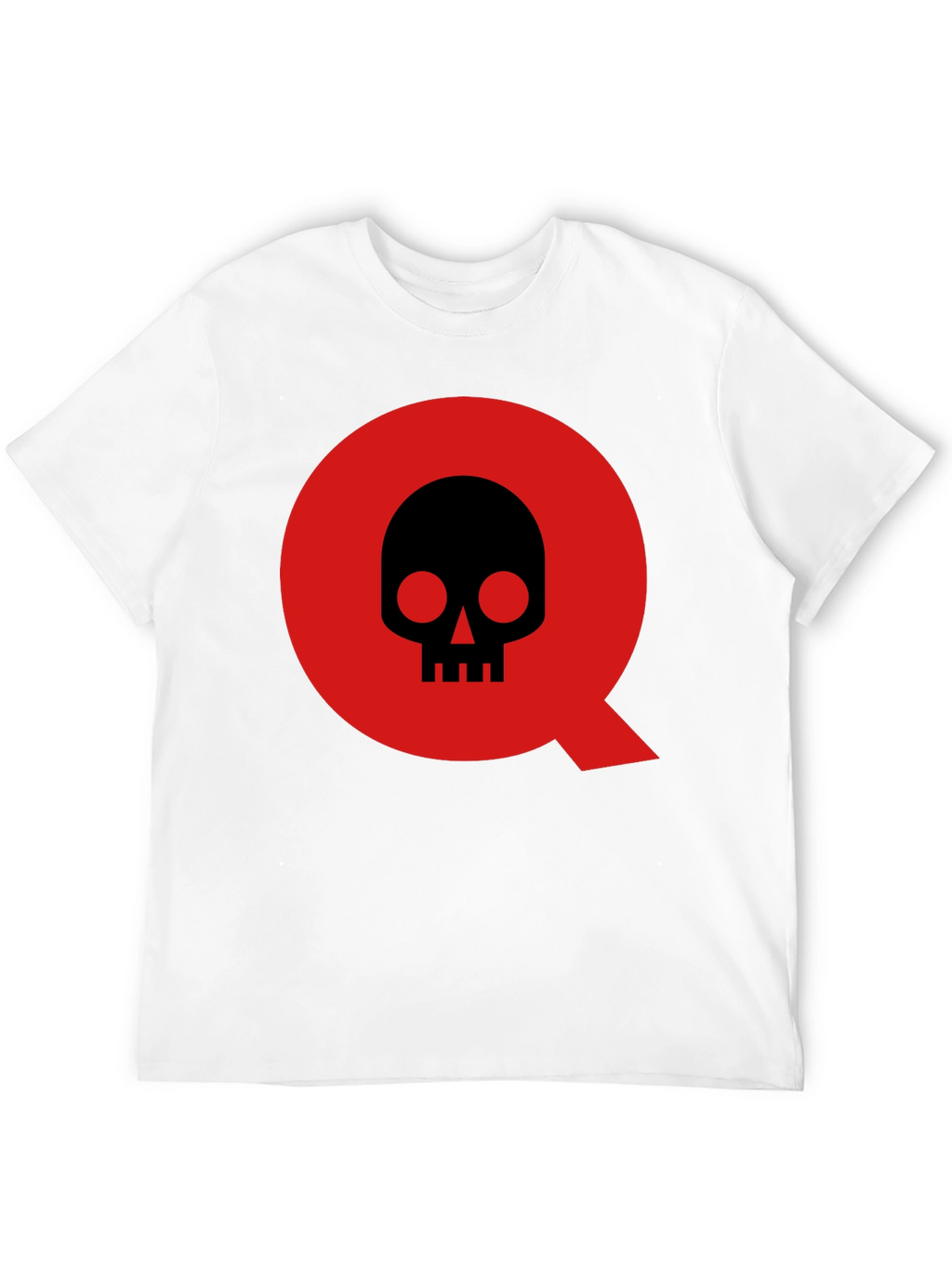 Skull in Q Logo Black T-Shirt