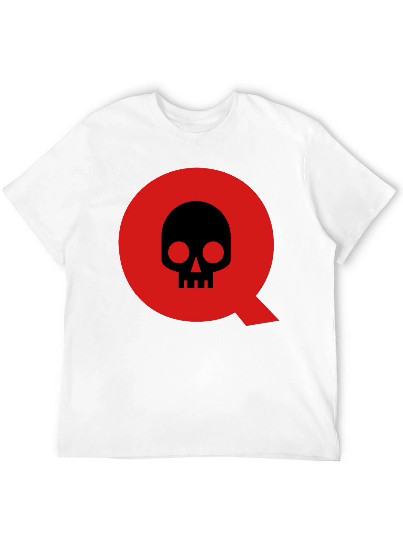 Skull in Q Logo Black T-Shirt