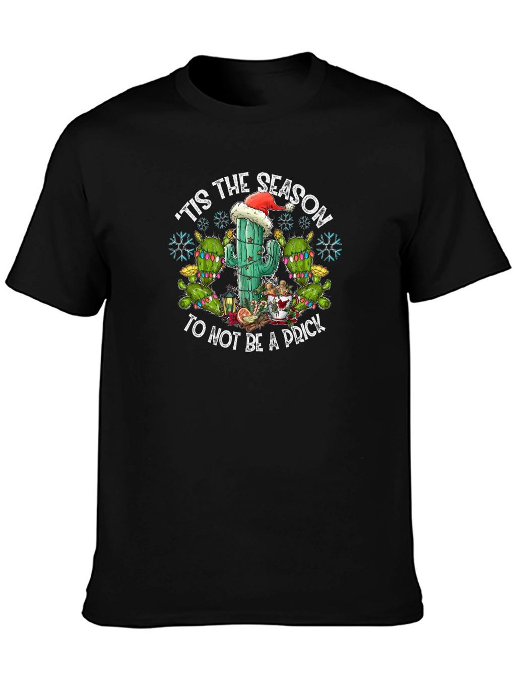 Tis The Season Cactus Novelty Graphic Tee