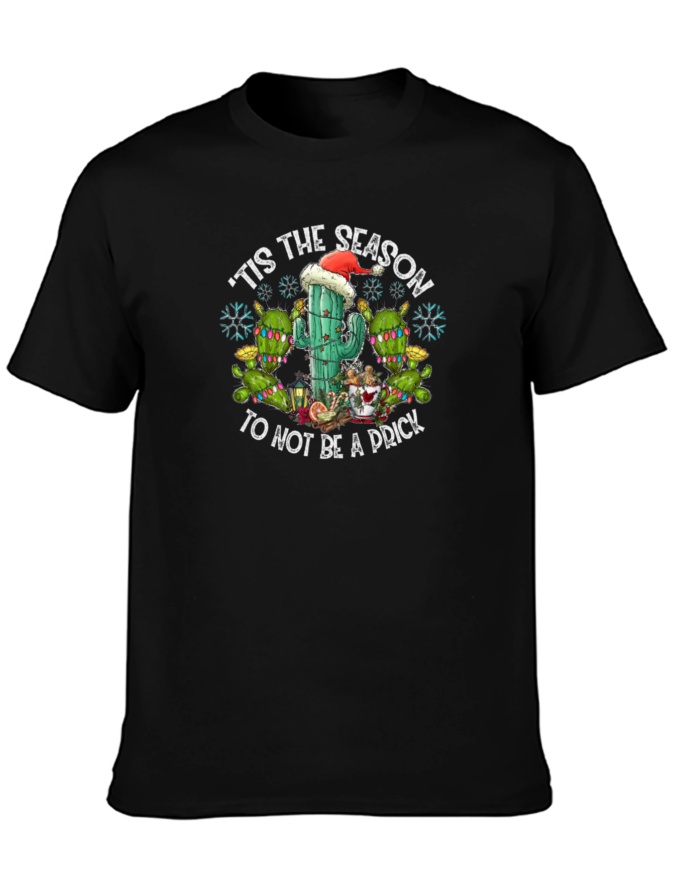 Tis The Season Cactus Novelty Graphic Tee