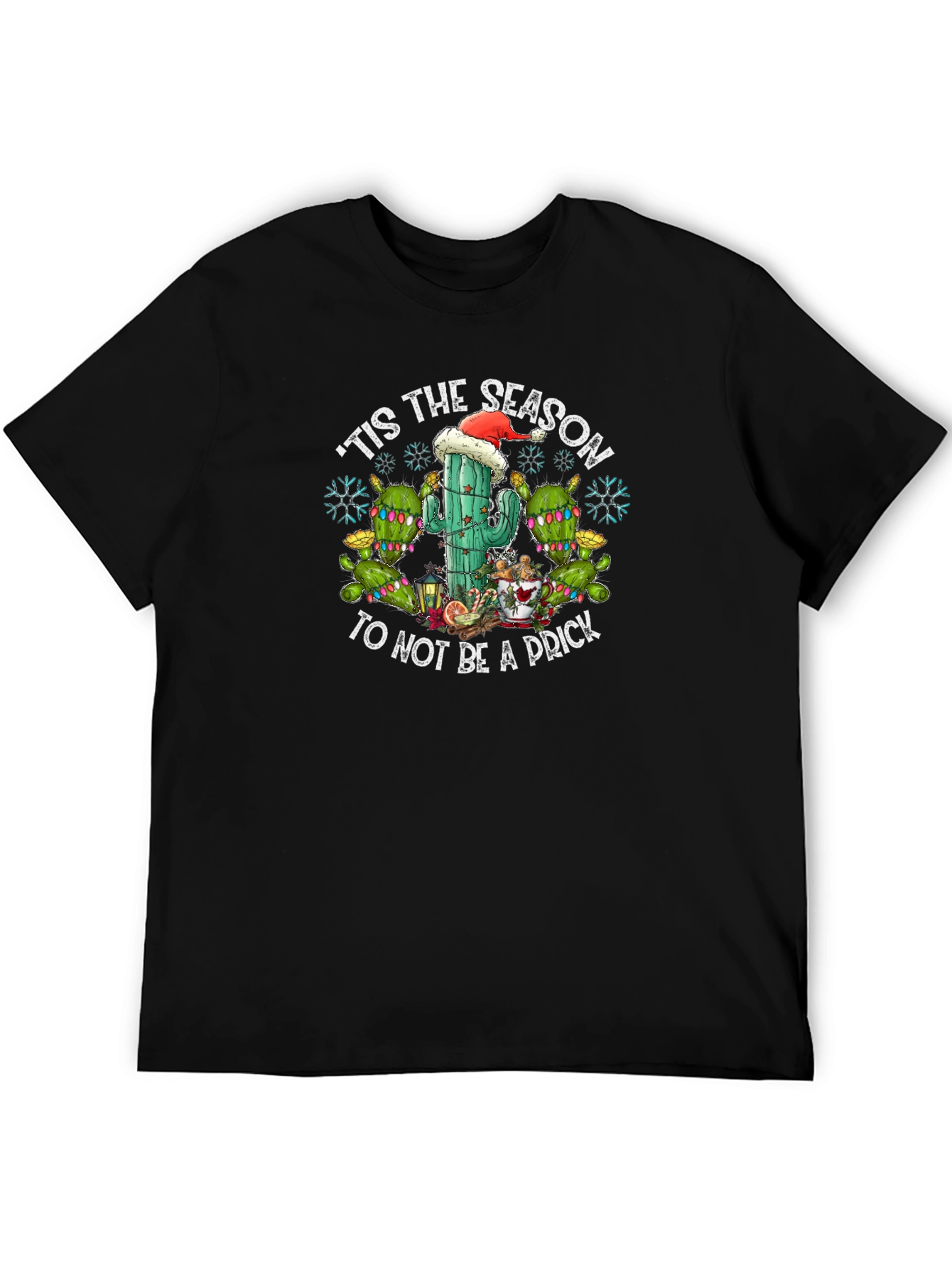 Tis The Season Cactus Novelty Graphic Tee
