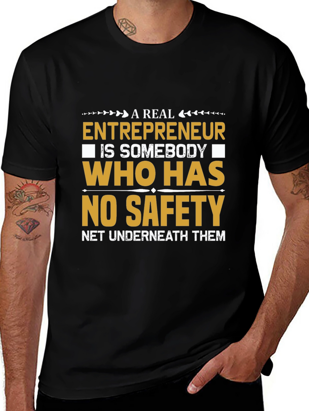 Entrepreneurial T-Shirt: No Safety Net Design