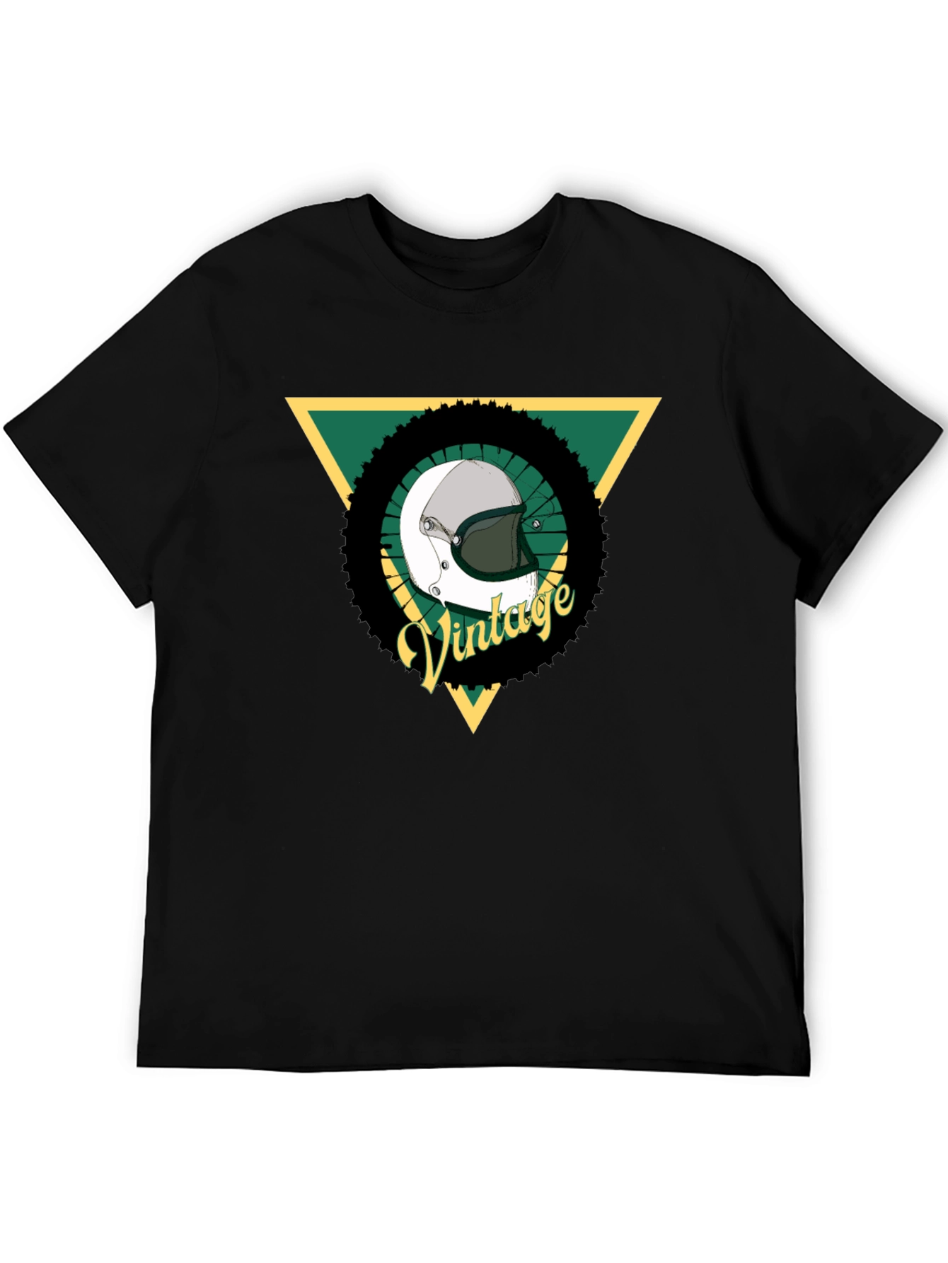 Vintage Motorcycle Helmet Graphic T-Shirt