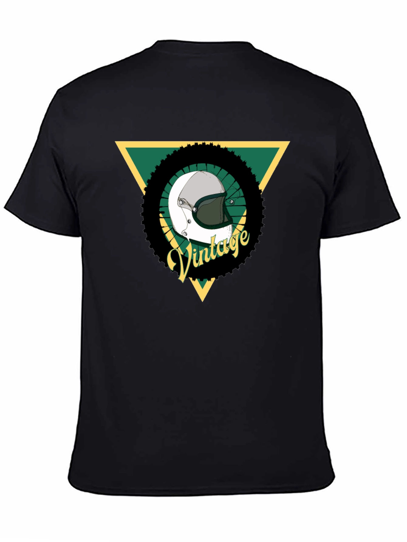 Vintage Motorcycle Helmet Graphic T-Shirt