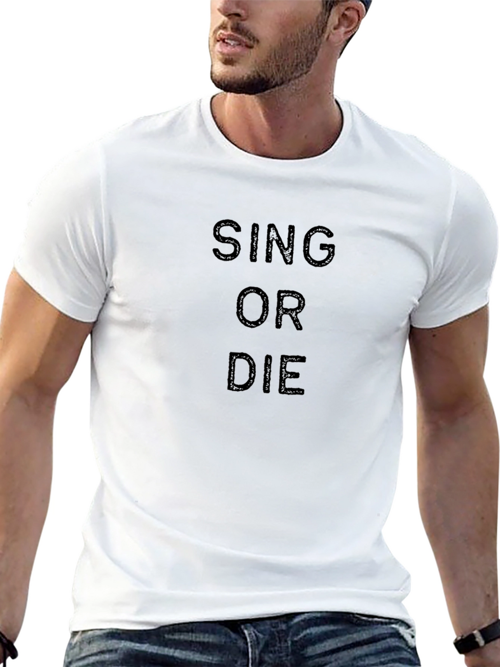 Sing or Die Black Graphic Tee
