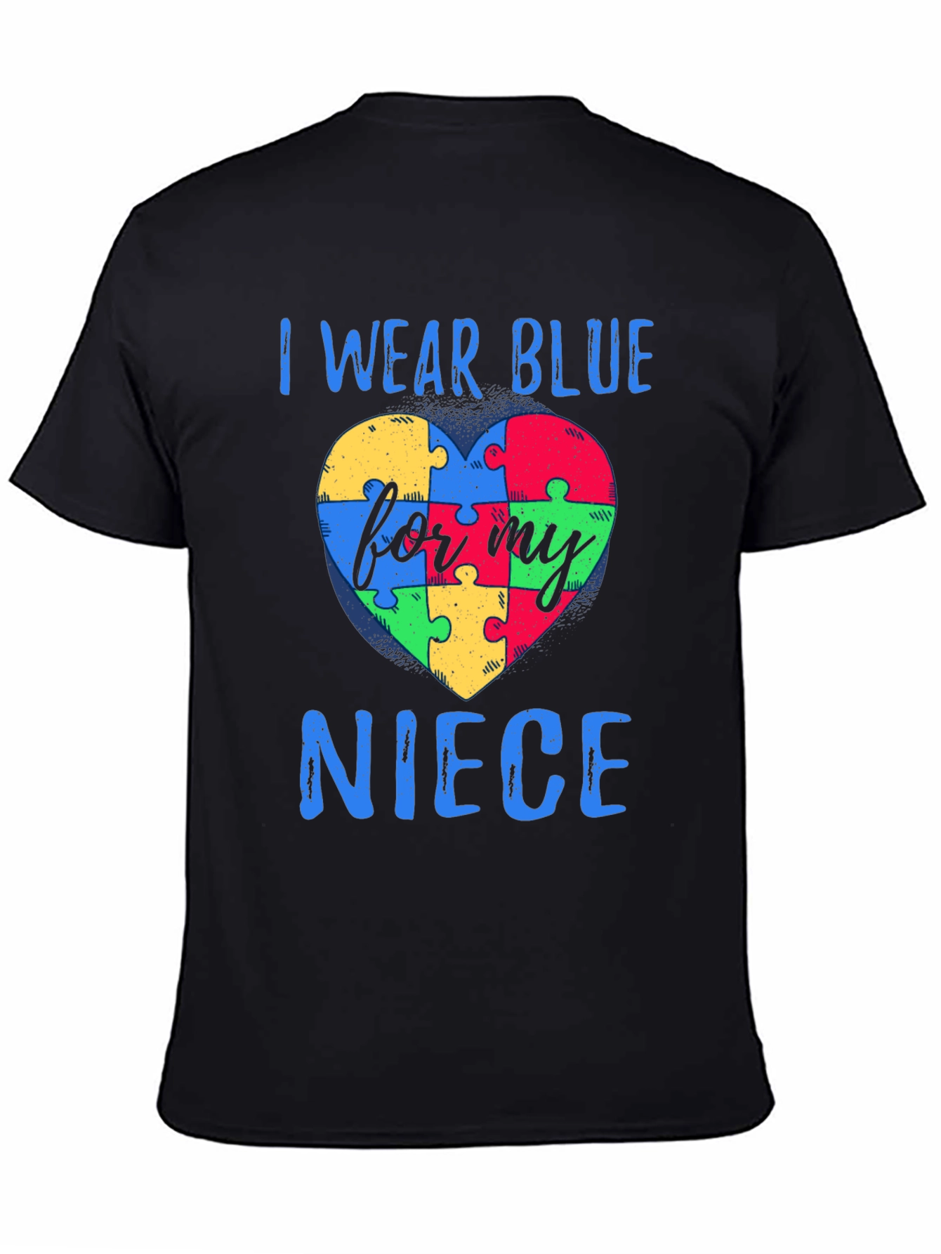 Autism Awareness T-Shirt: I Wear Blue For My Niece