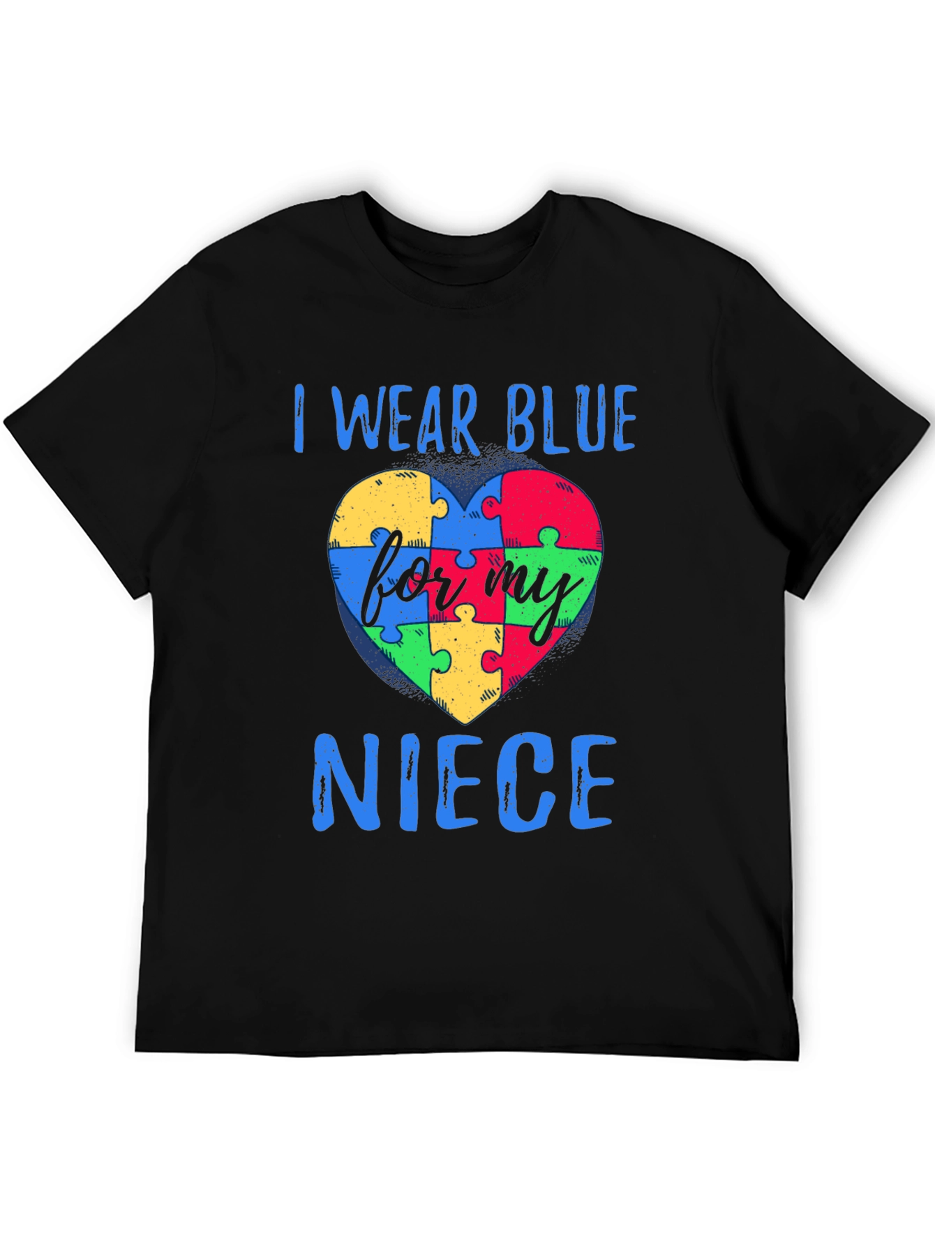 Autism Awareness T-Shirt: I Wear Blue For My Niece