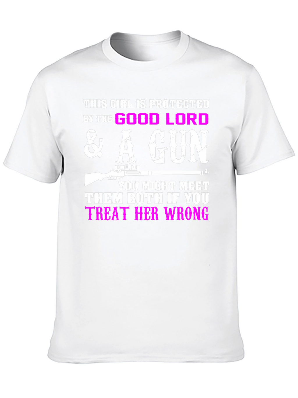 Protected by God & A Gun Graphic T-Shirt