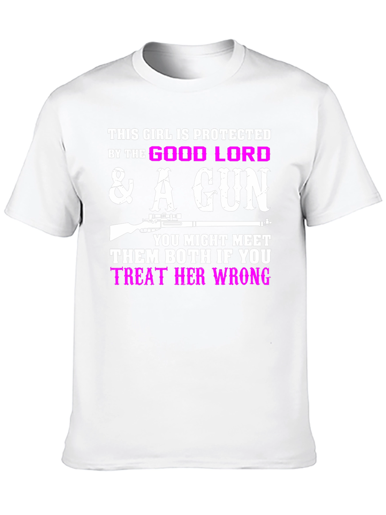 Protected by God & A Gun Graphic T-Shirt