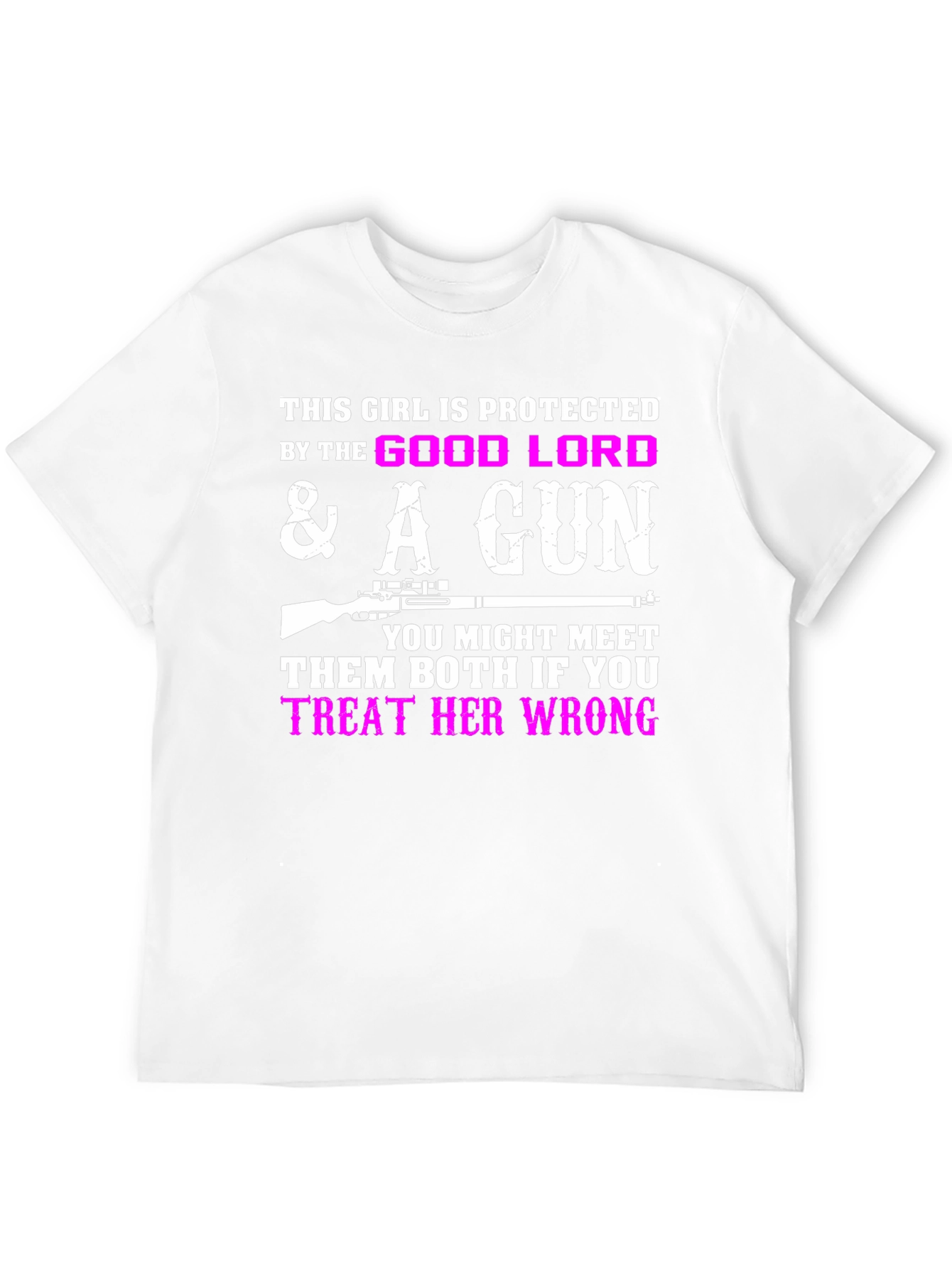 Protected by God & A Gun Graphic T-Shirt