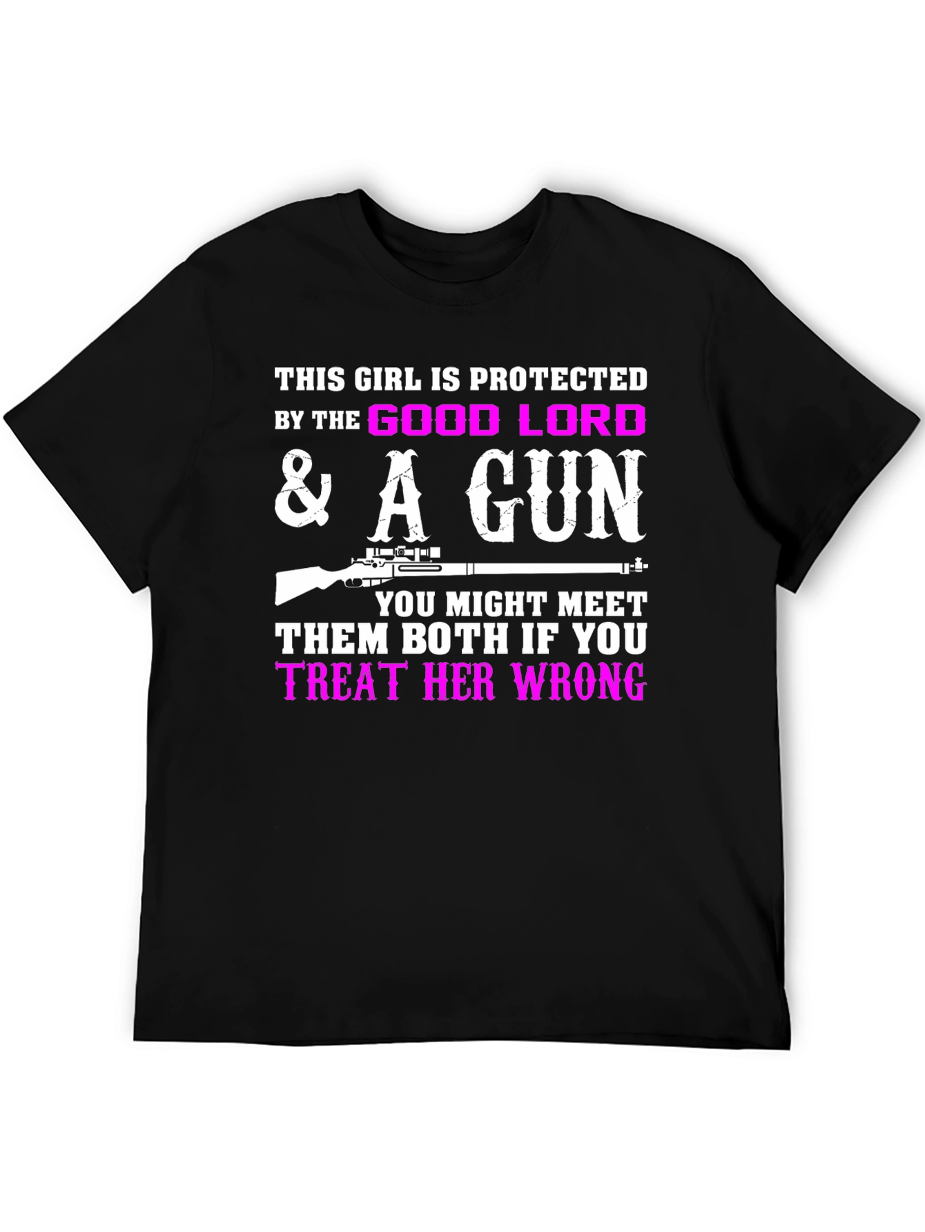 Protected by God & A Gun Graphic T-Shirt