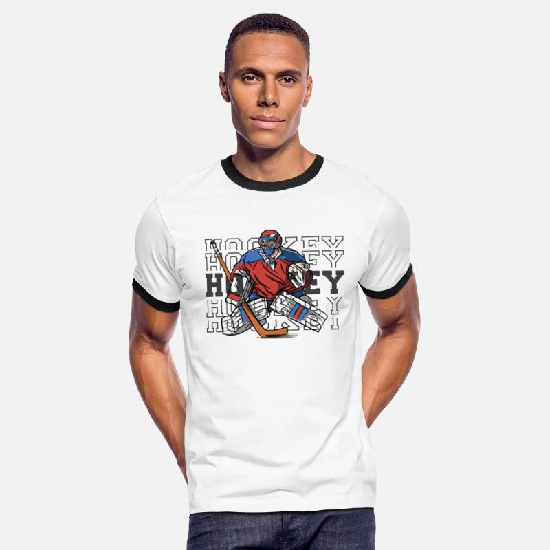 Field hockey goalie with slogan - ice hockey