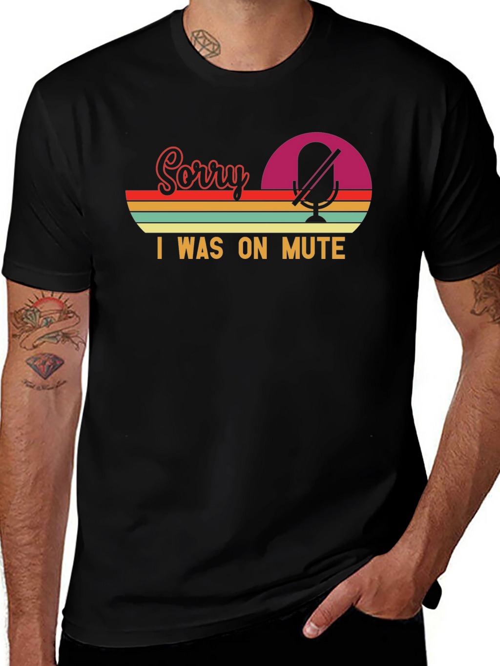 Sorry I Was On Mute - Retro T-Shirt