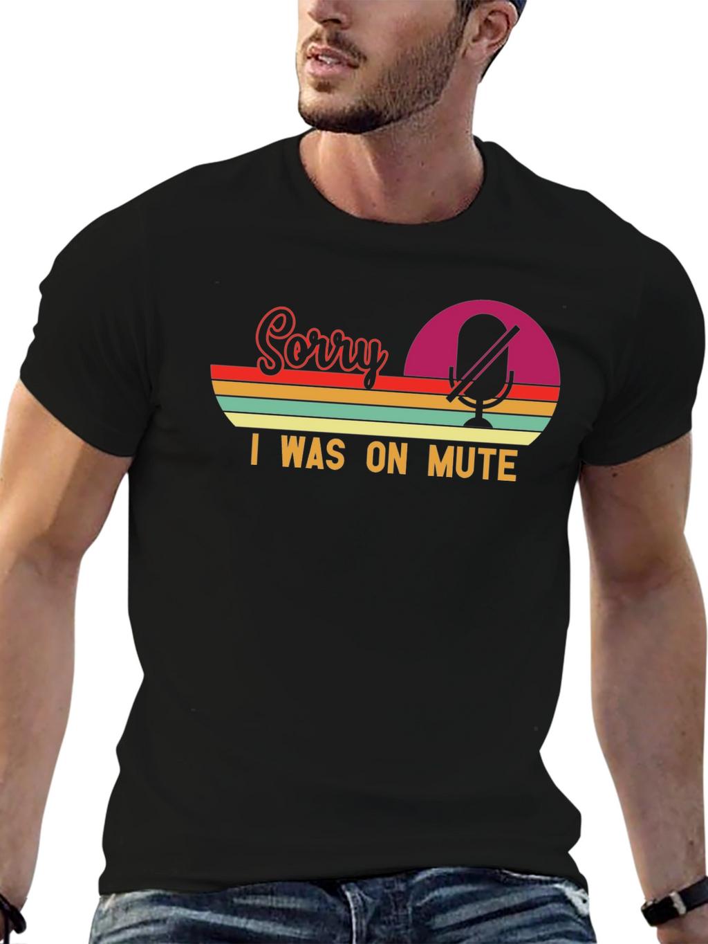 Sorry I Was On Mute - Retro T-Shirt