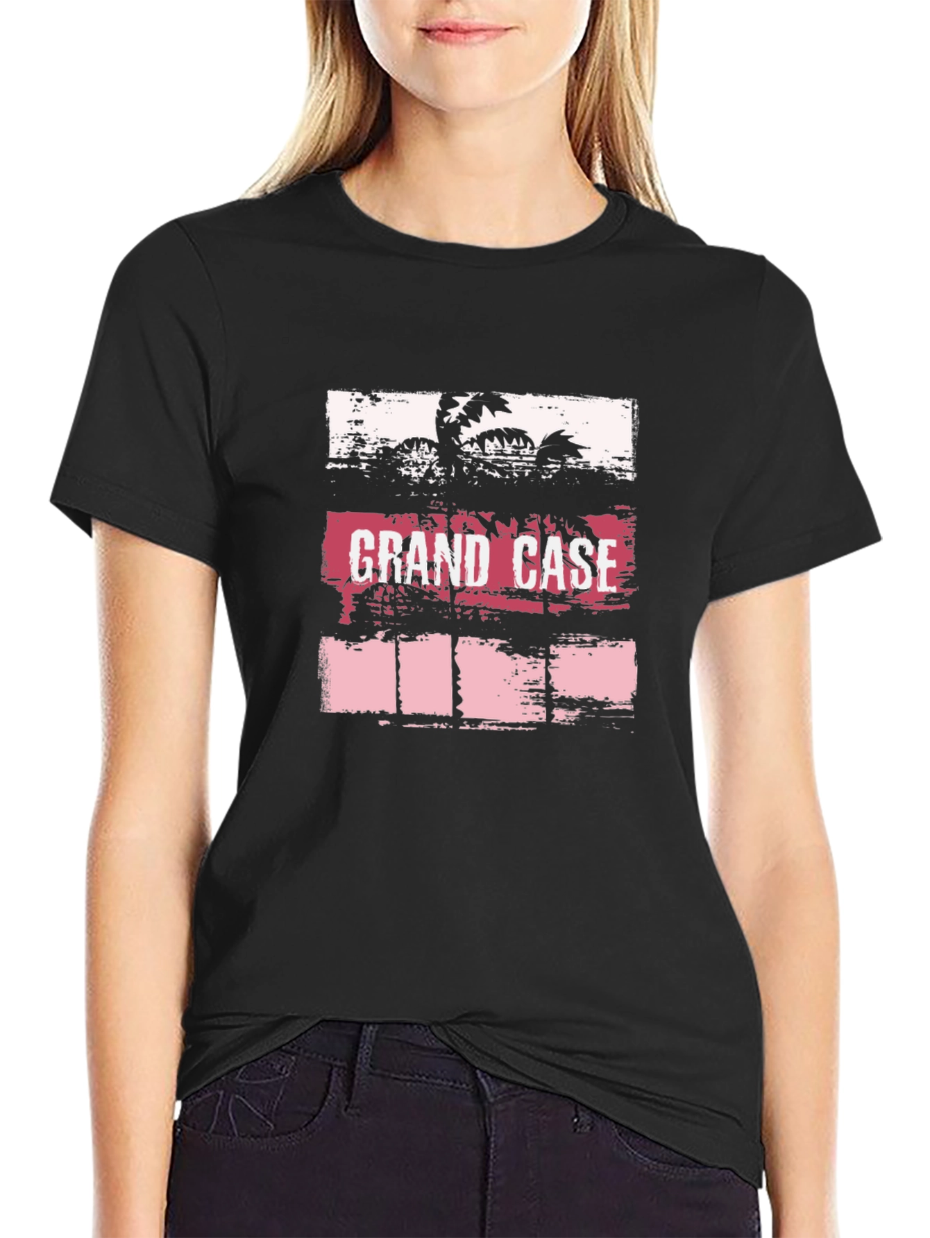 Grand Case Palm Tree Graphic T-Shirt