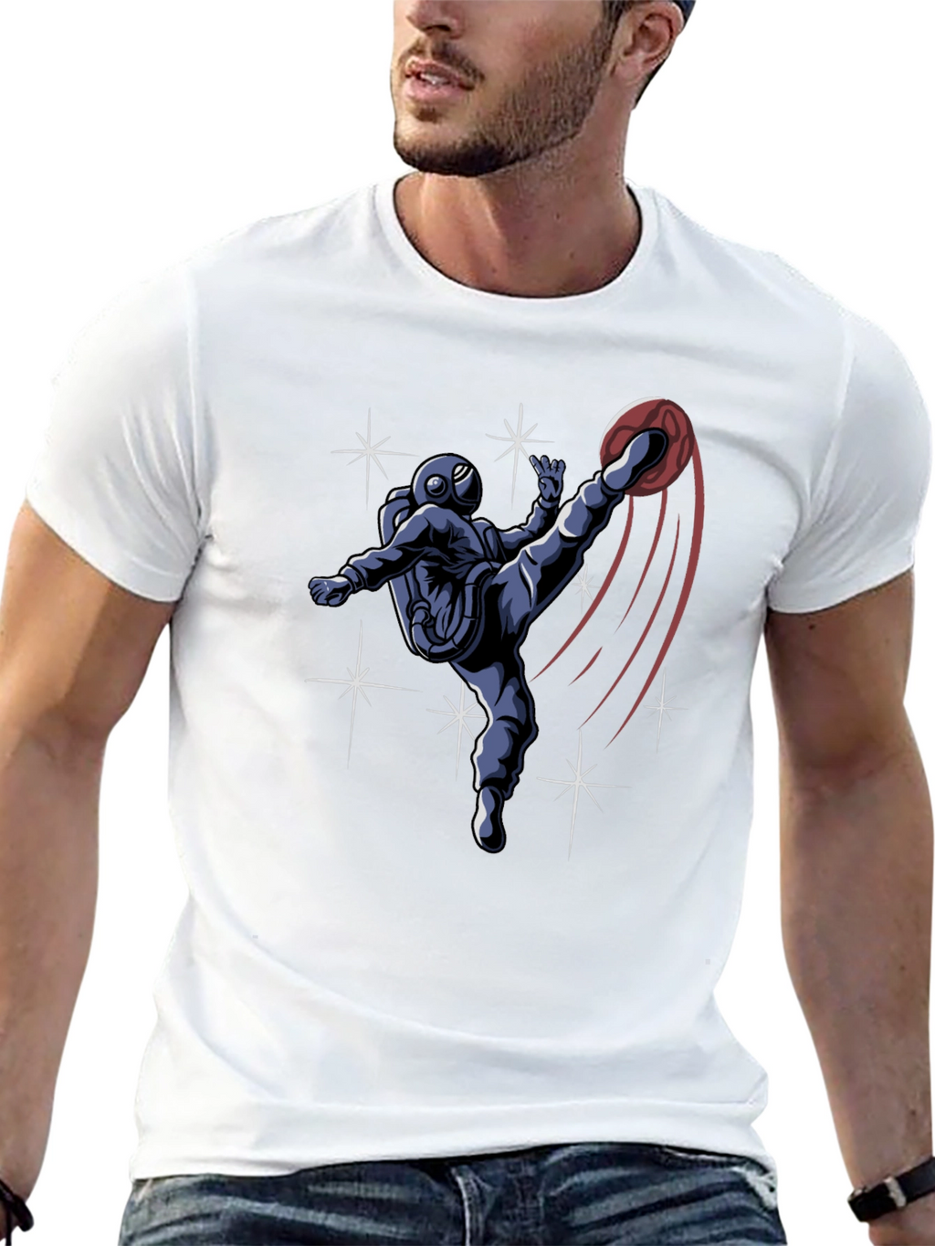 Astronaut Soccer T-Shirt - Space Kick