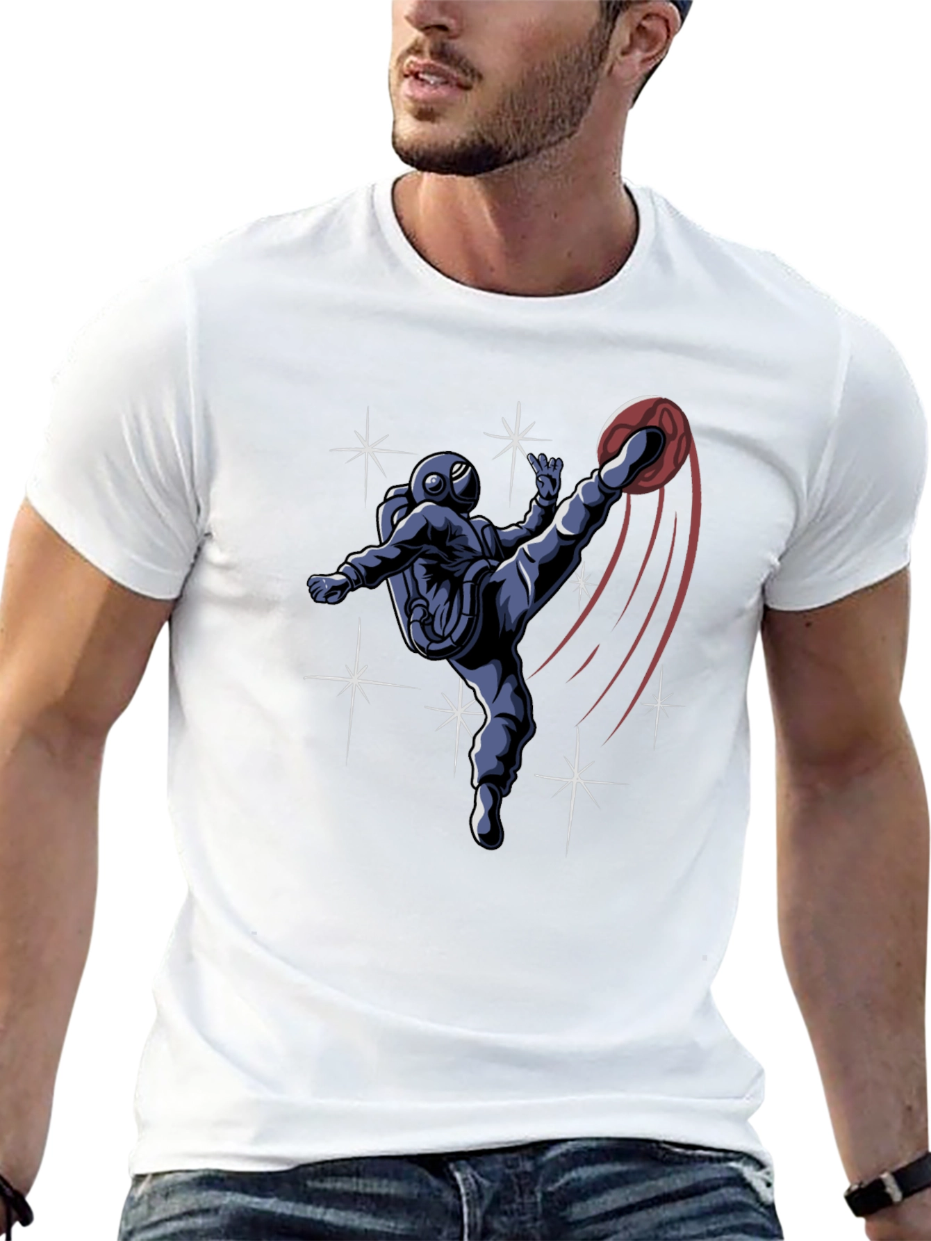 Astronaut Soccer T-Shirt - Space Kick
