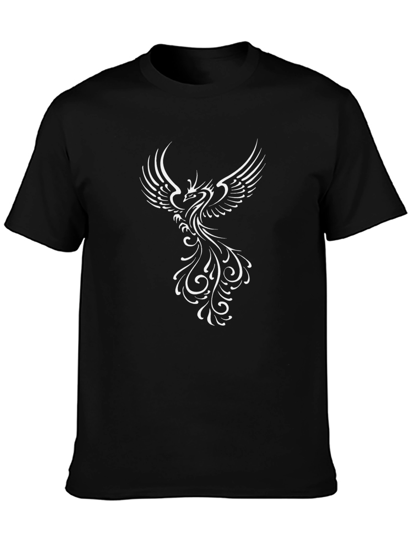 Phoenix Graphic Print Black T-Shirt