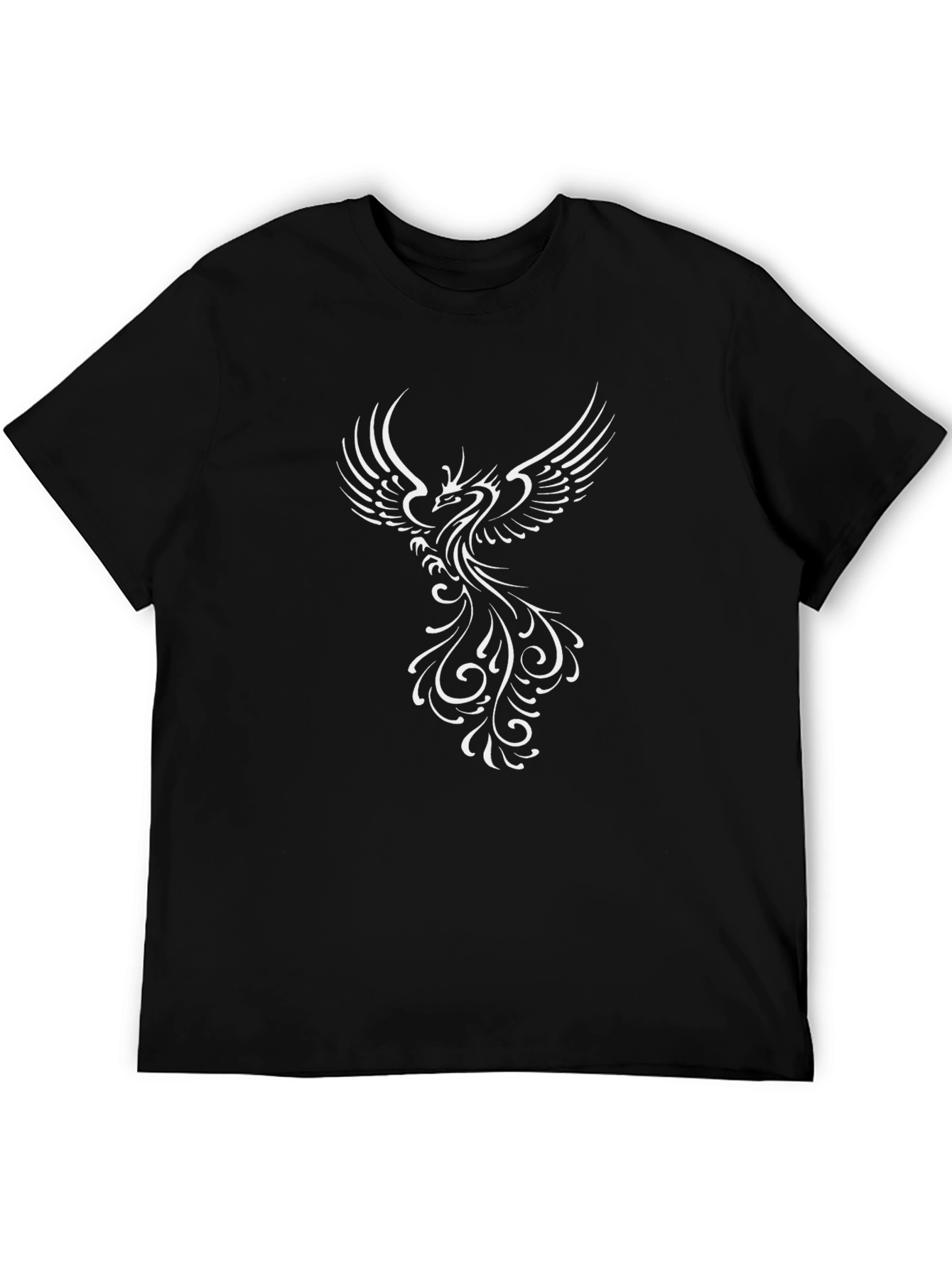 Phoenix Graphic Print Black T-Shirt