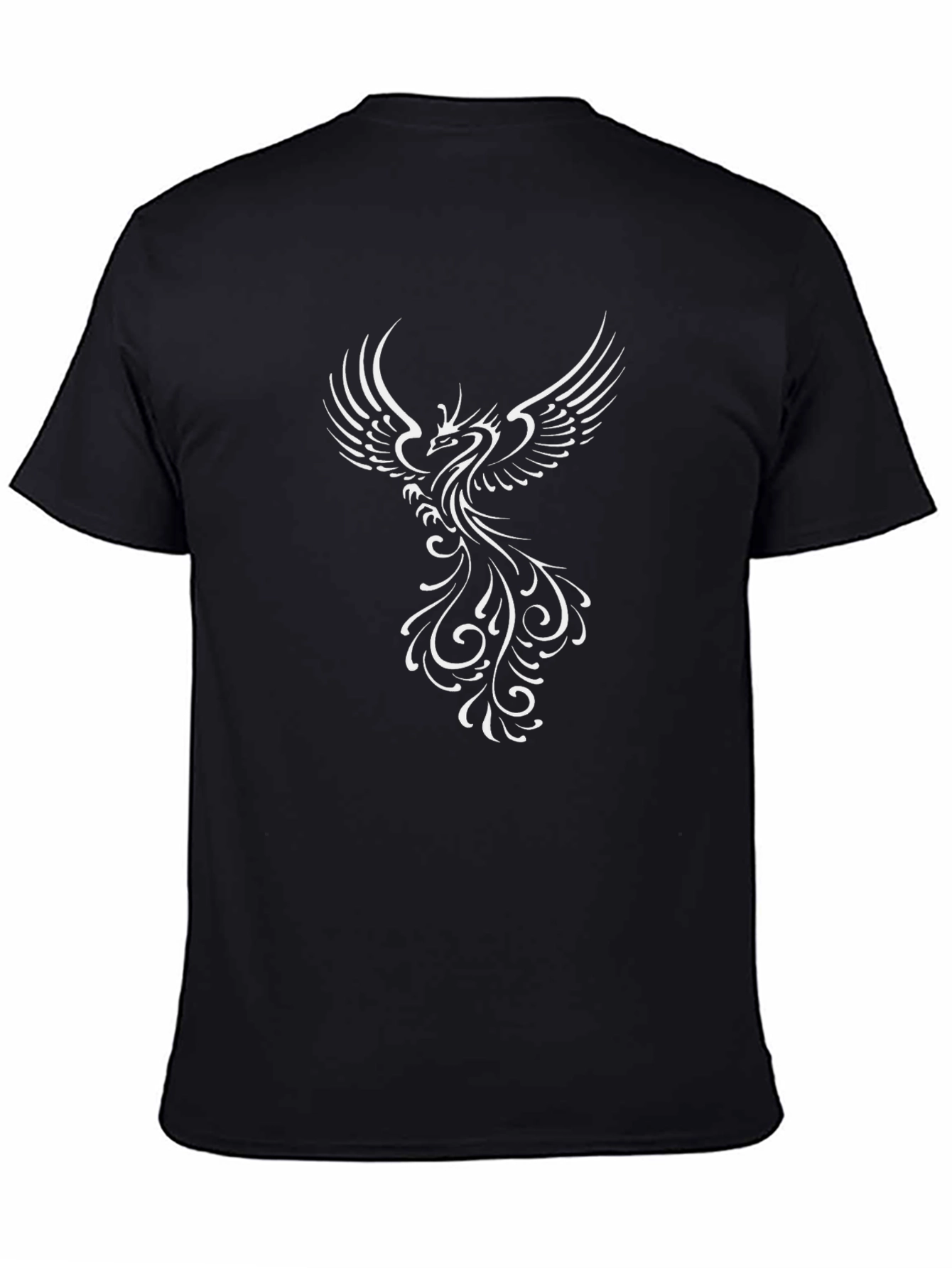 Phoenix Graphic Print Black T-Shirt