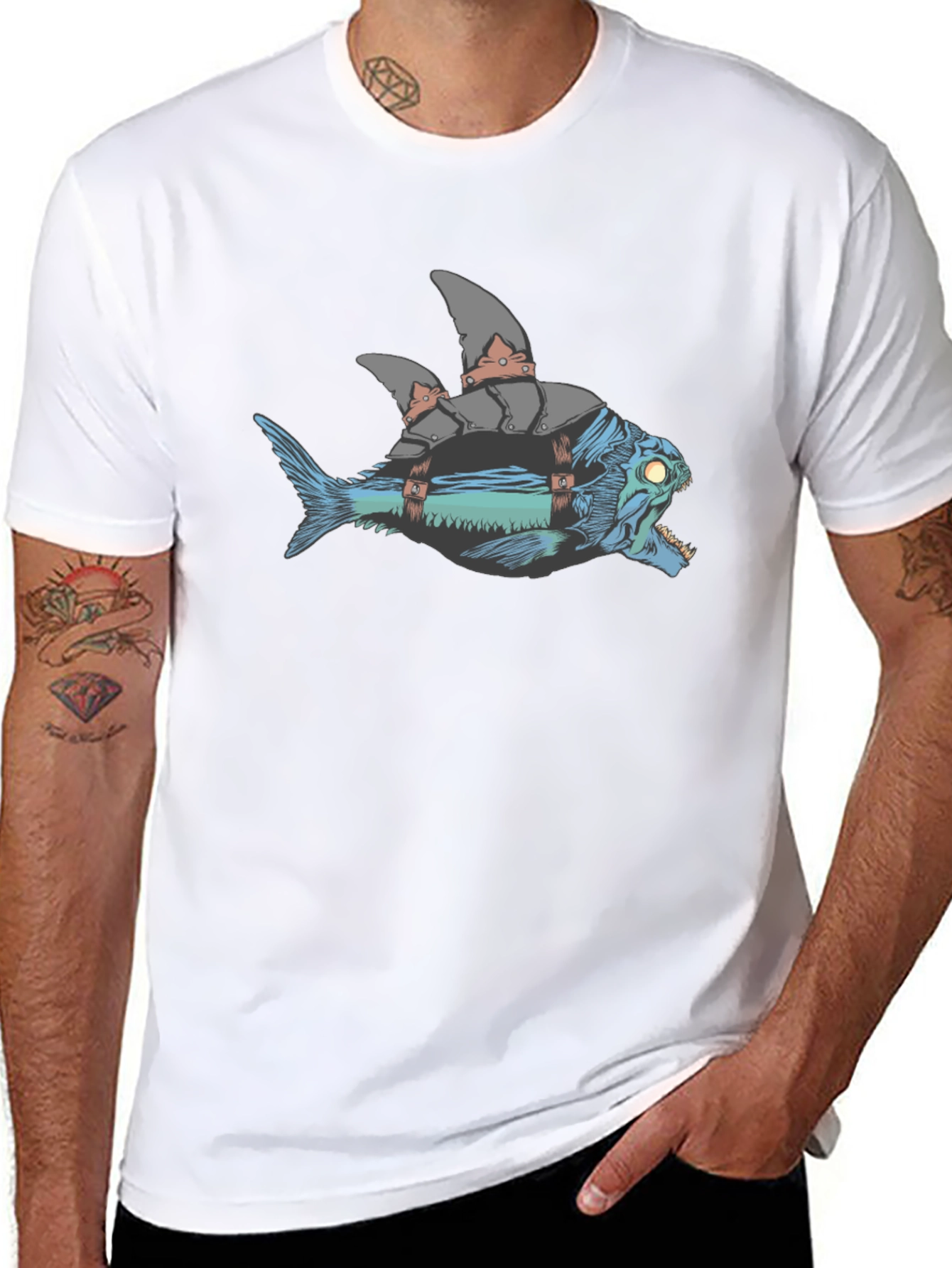 Armored Fish Graphic Tee
