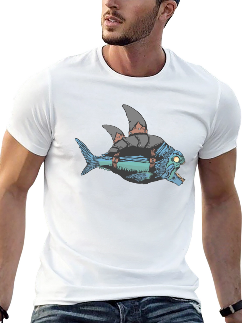 Armored Fish Graphic Tee