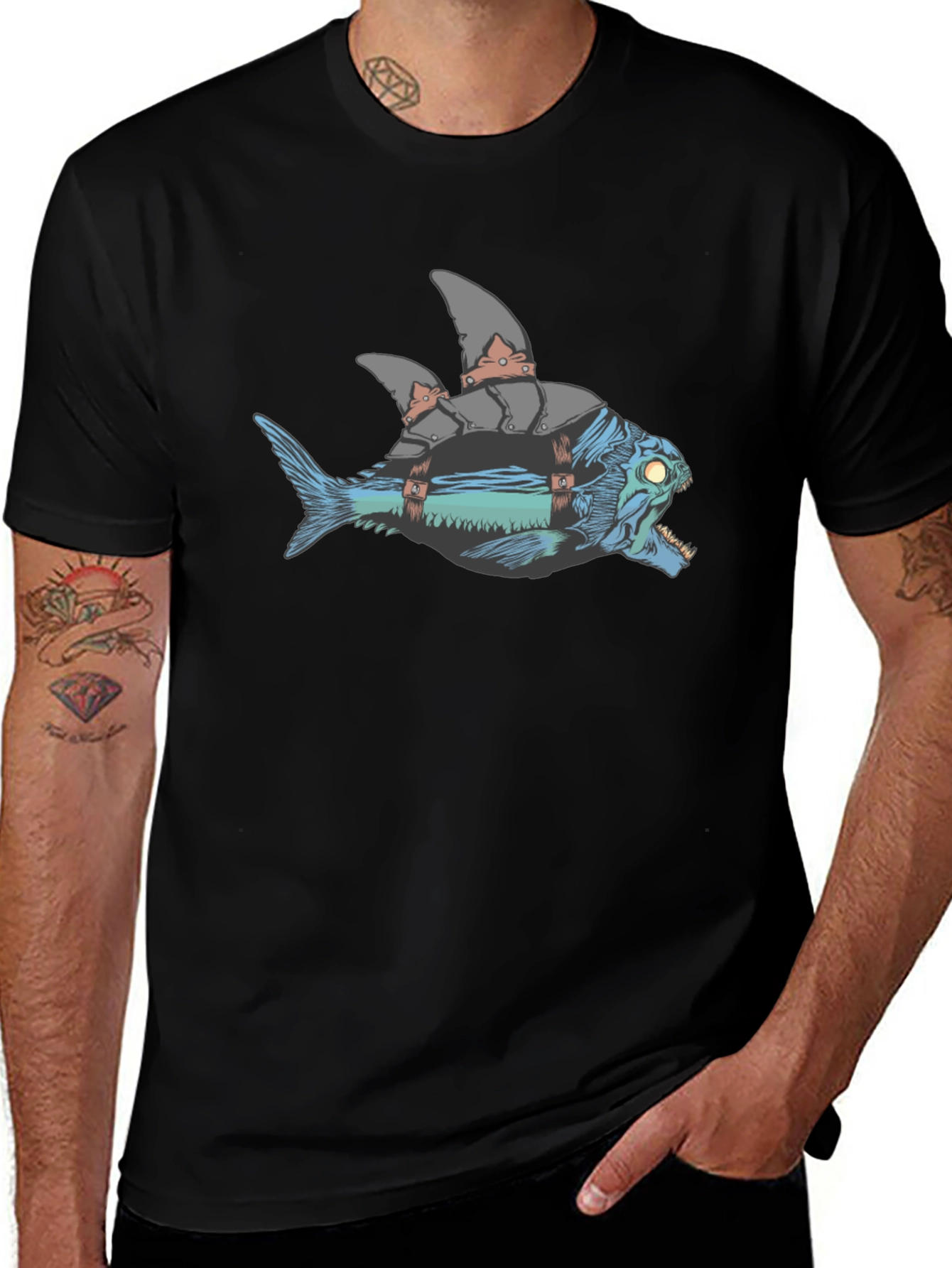 Armored Fish Graphic Tee