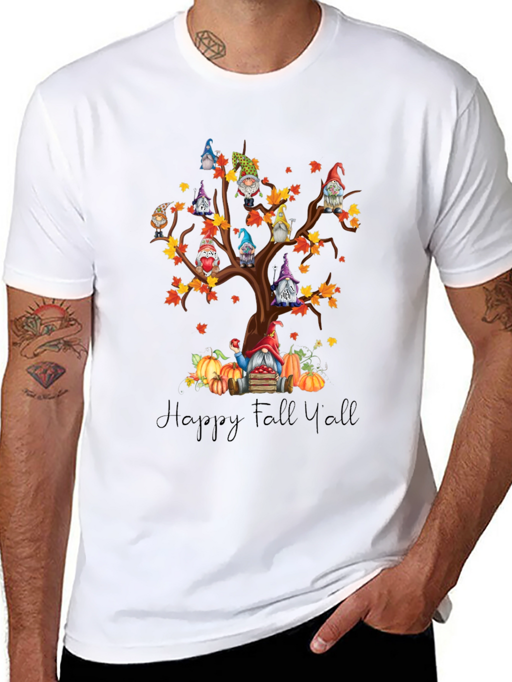 Fall Gnomes Tree T-Shirt - Happy Fall Yall
