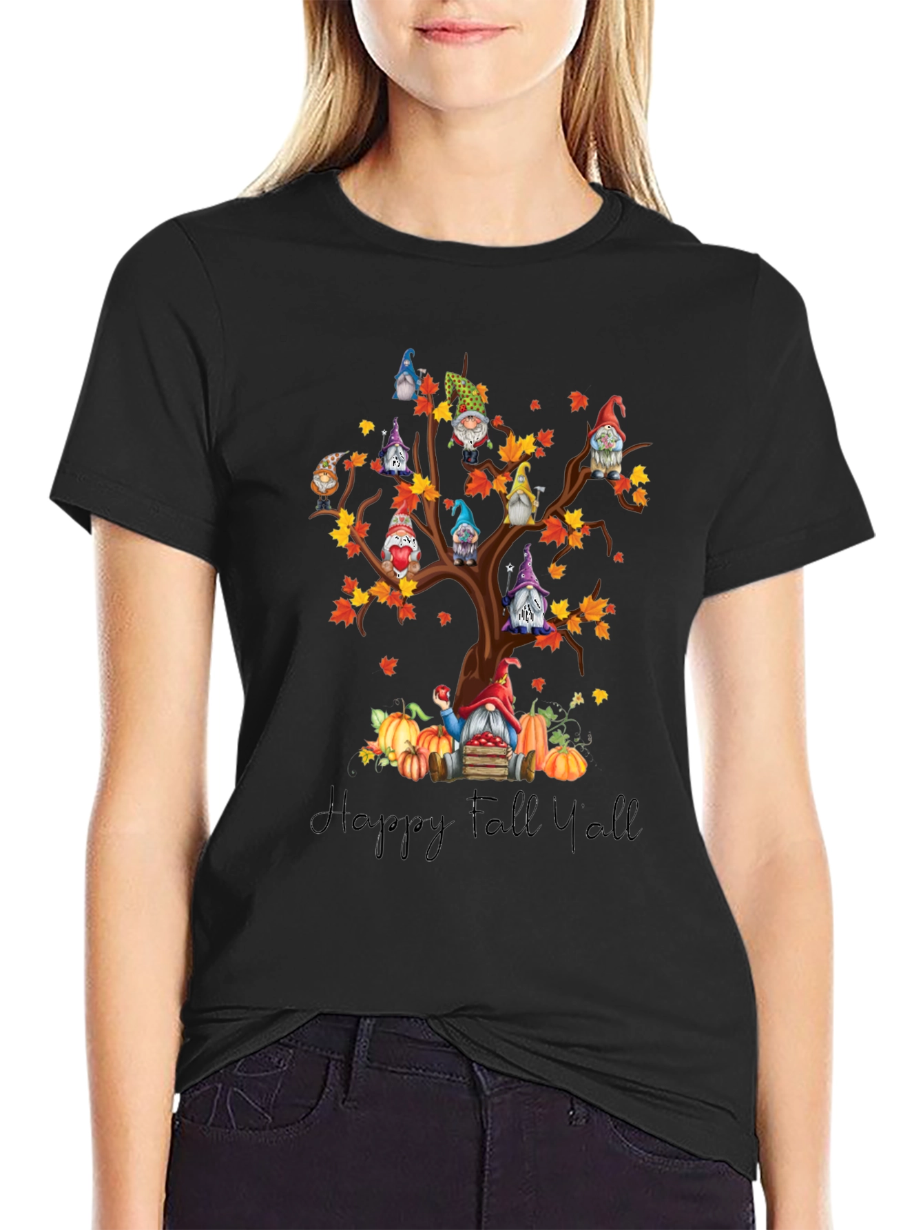 Fall Gnomes Tree T-Shirt - Happy Fall Yall
