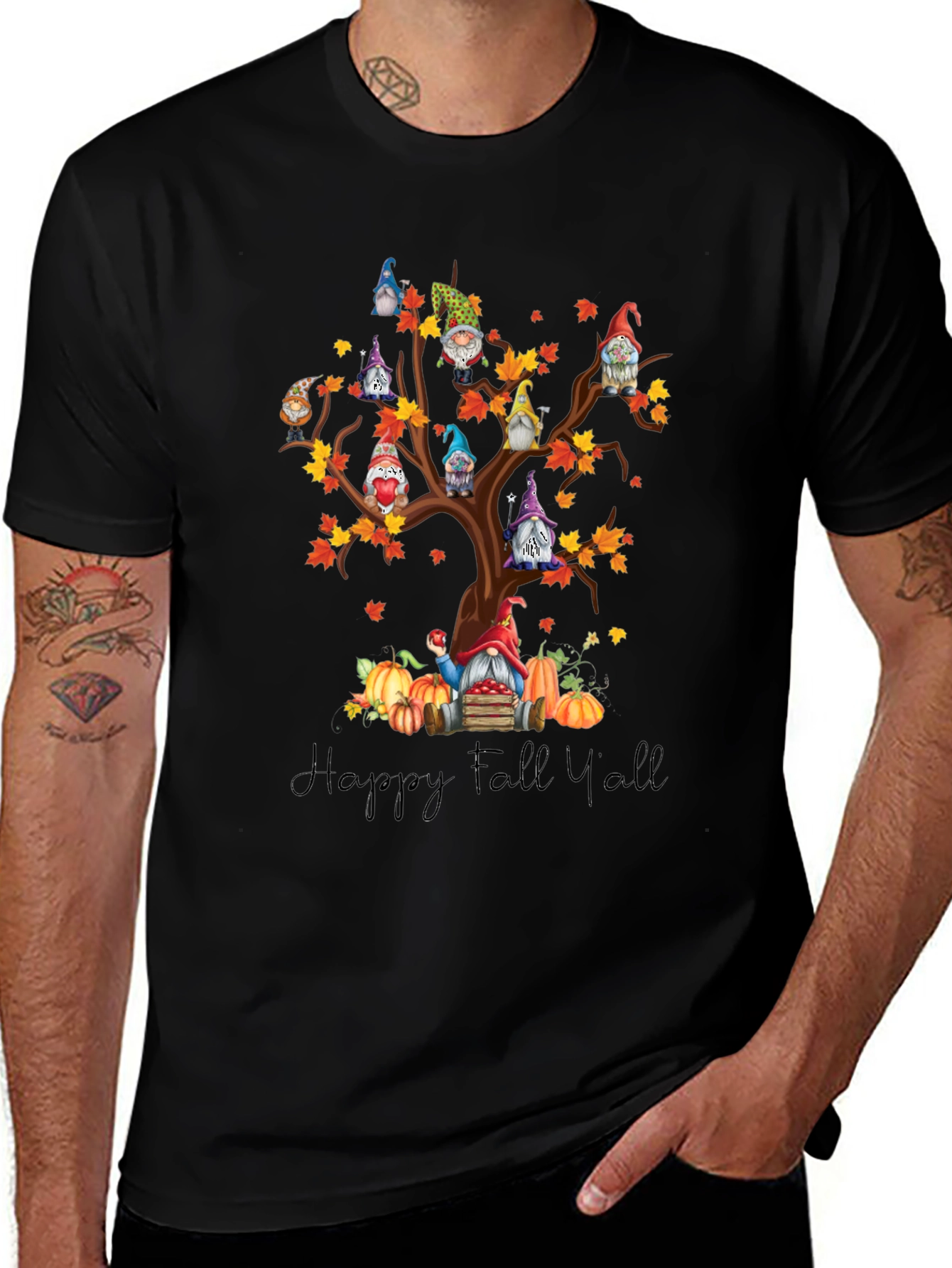 Fall Gnomes Tree T-Shirt - Happy Fall Yall